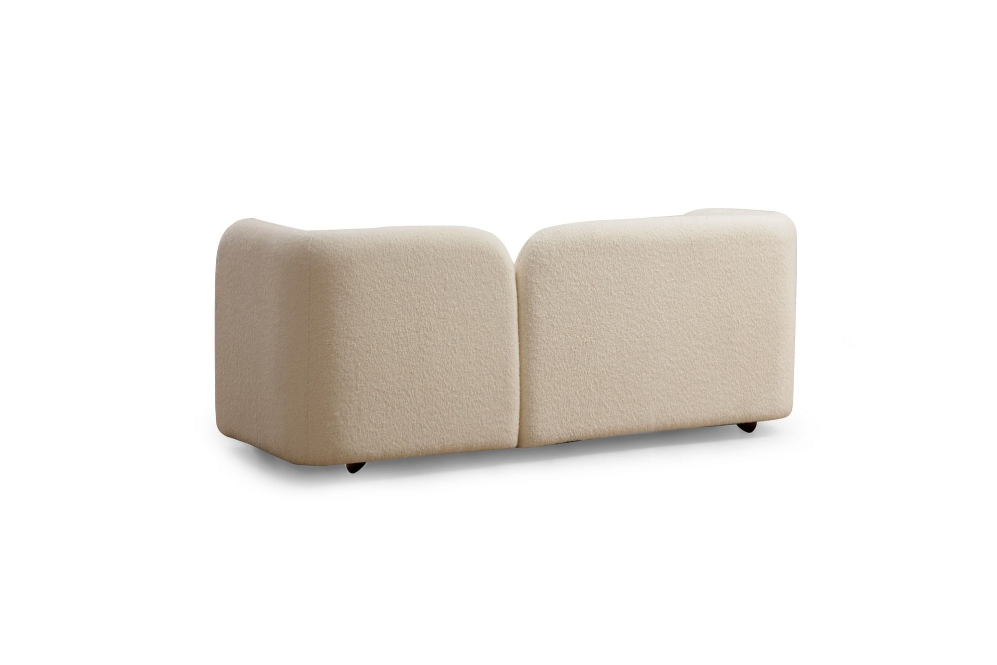Canapea 2 locuri, Atelier Del Sofa, material textil crem, 190x74x90 cm, picioare lemn nuc — imaginea 7