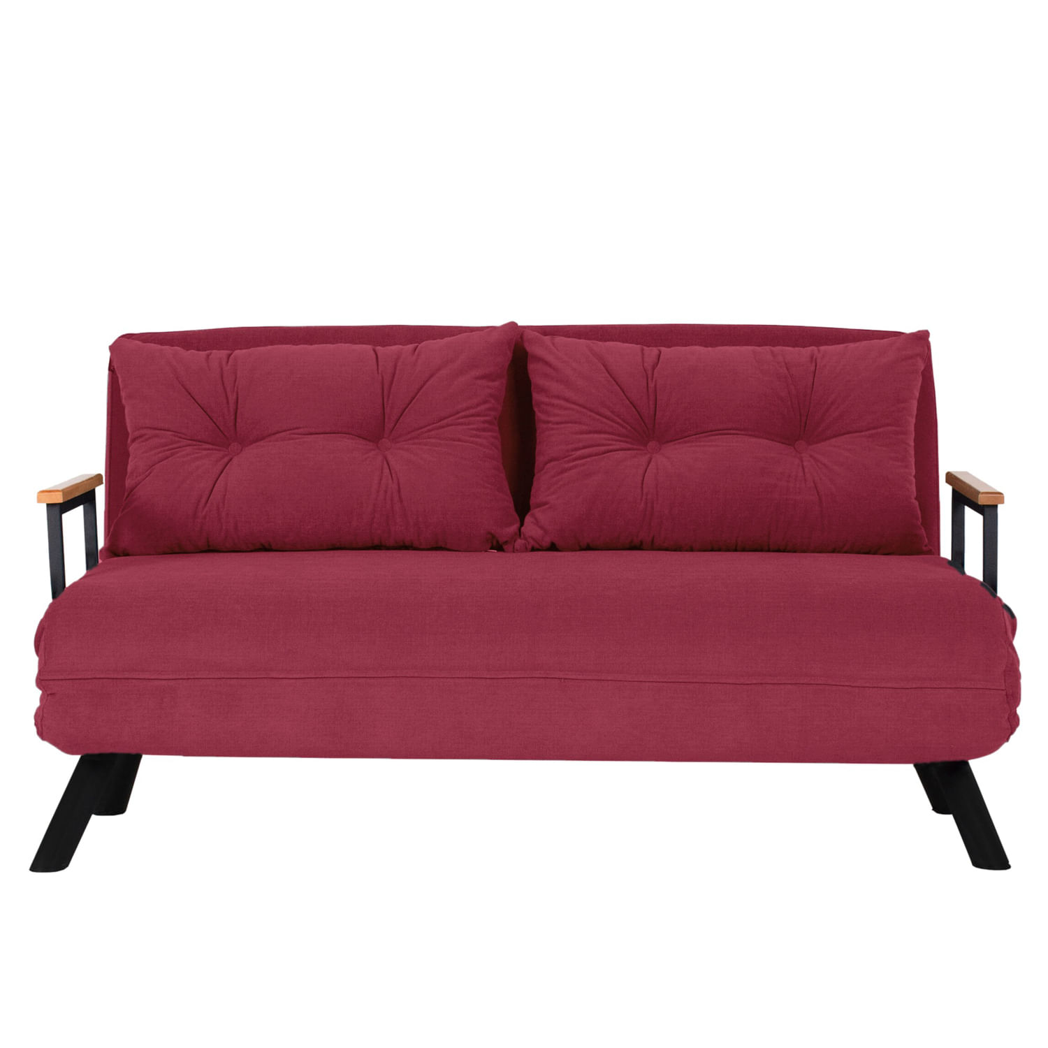 Canapea extensibila, Hanah Home, metal, maro, 175x133 cm — imaginea 2