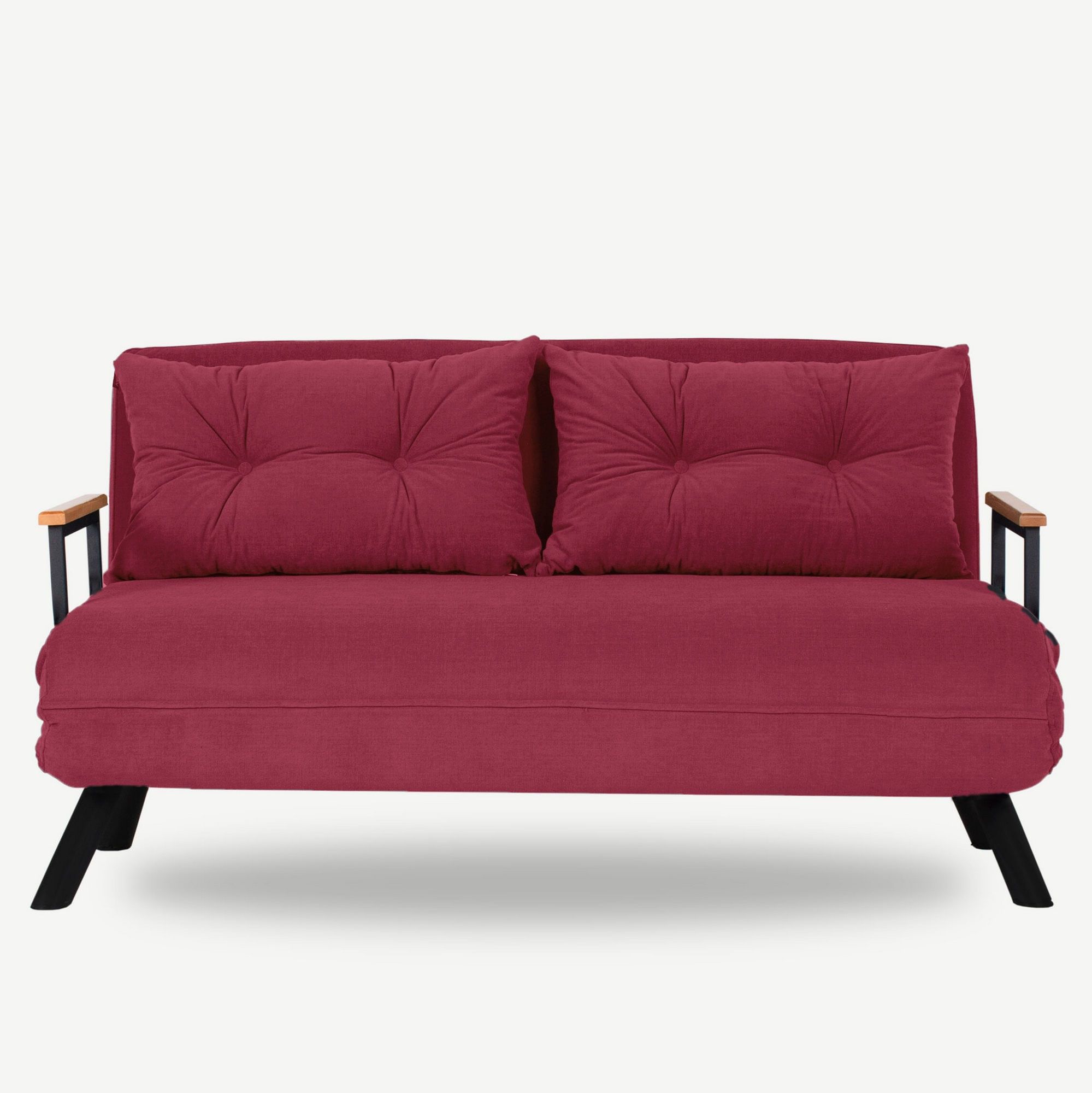 Canapea extensibila, Hanah Home, metal, maro, 175x133 cm — imaginea 5