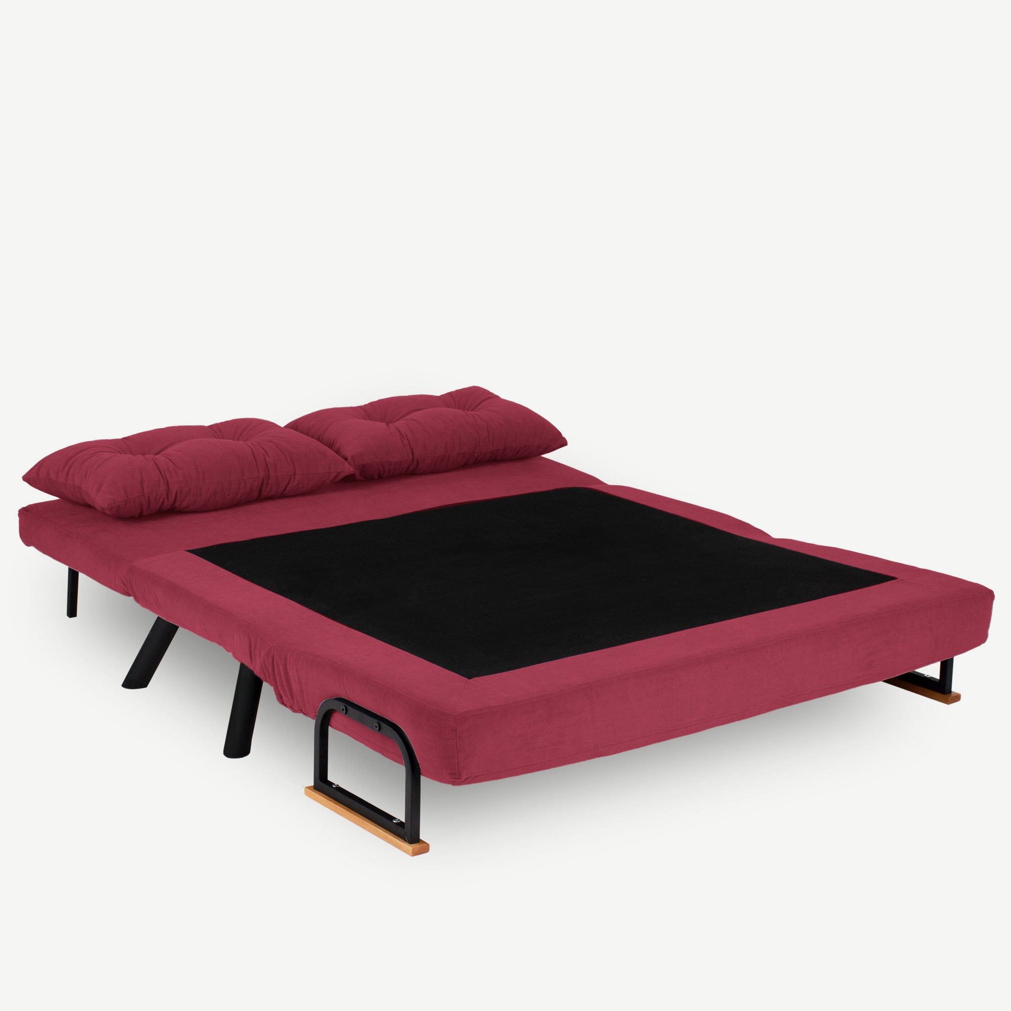 Canapea extensibila, Hanah Home, metal, maro, 175x133 cm — imaginea 7