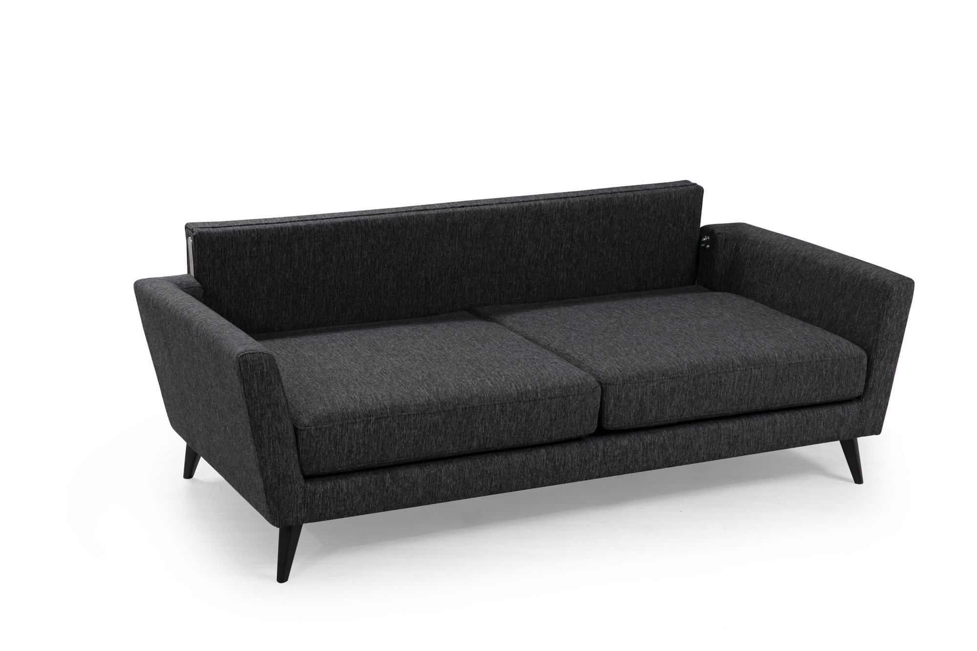 Canapea 3 locuri, Atelier Del Sofa, lemn fag si pal, gri inchis, 215x94x88 cm — imaginea 5