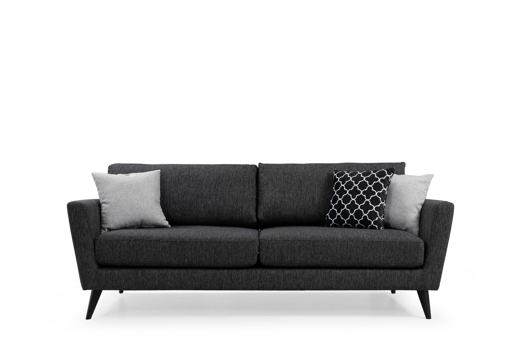 Canapea 3 locuri, Atelier Del Sofa, lemn fag si pal, gri inchis, 215x94x88 cm — imaginea 6
