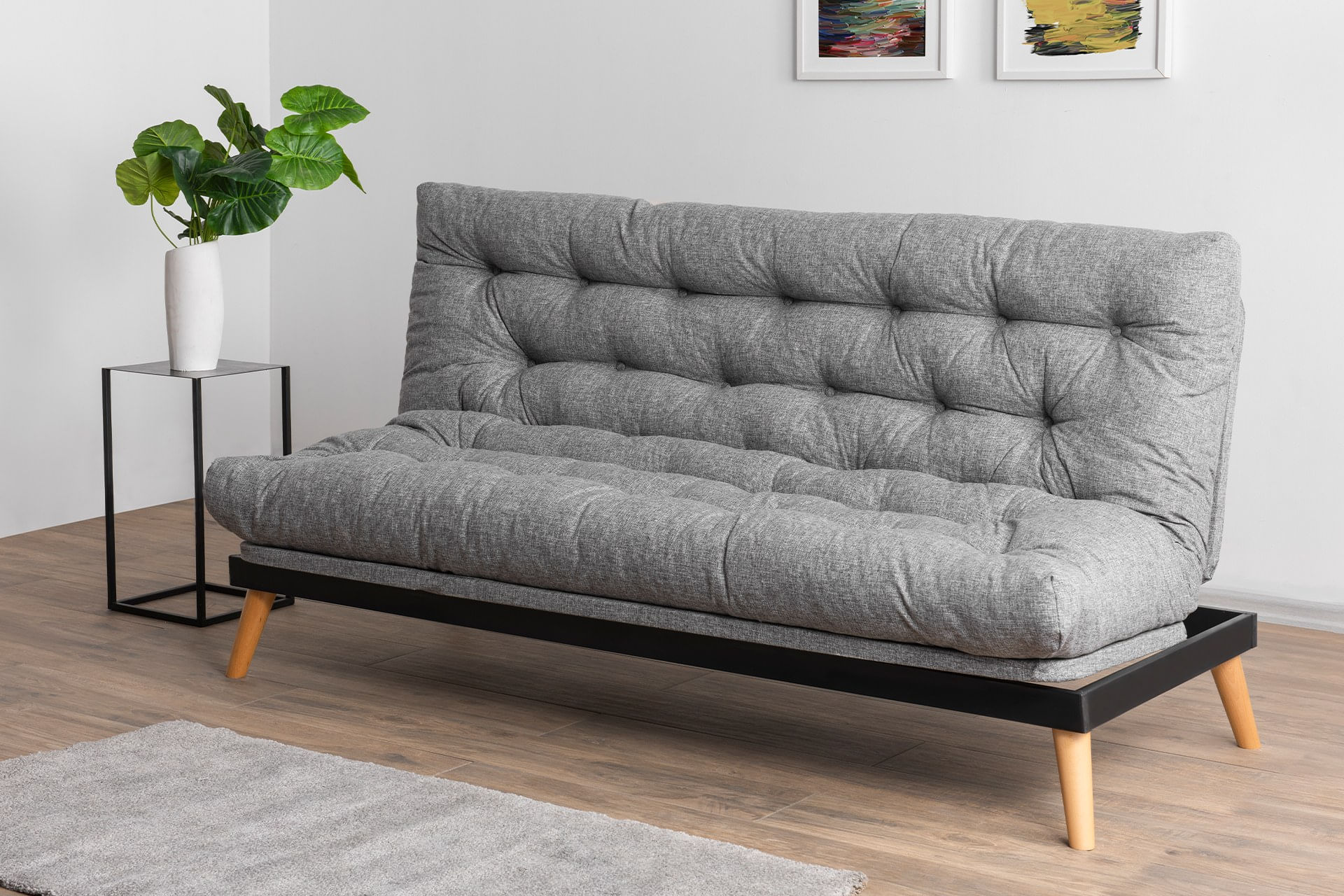 Canapea extensibila, Atelier Del Sofa, stofa in, gri deschis, 185x82x92 cm — imaginea 12
