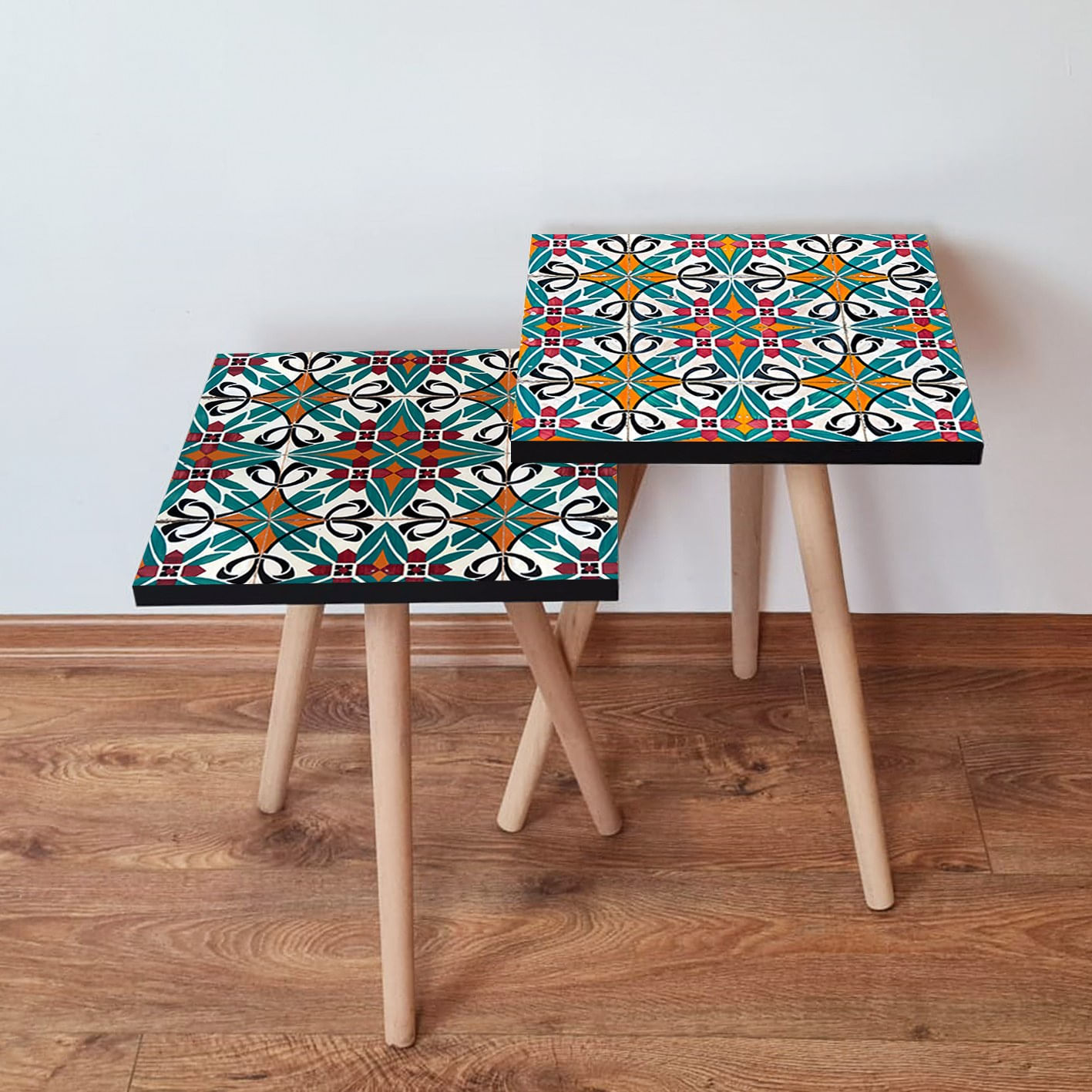 Set masute de cafea, Hanah Home, mdf, multicolor, 35x47x35 cm, 35x42x35 cm, 481LNA2297