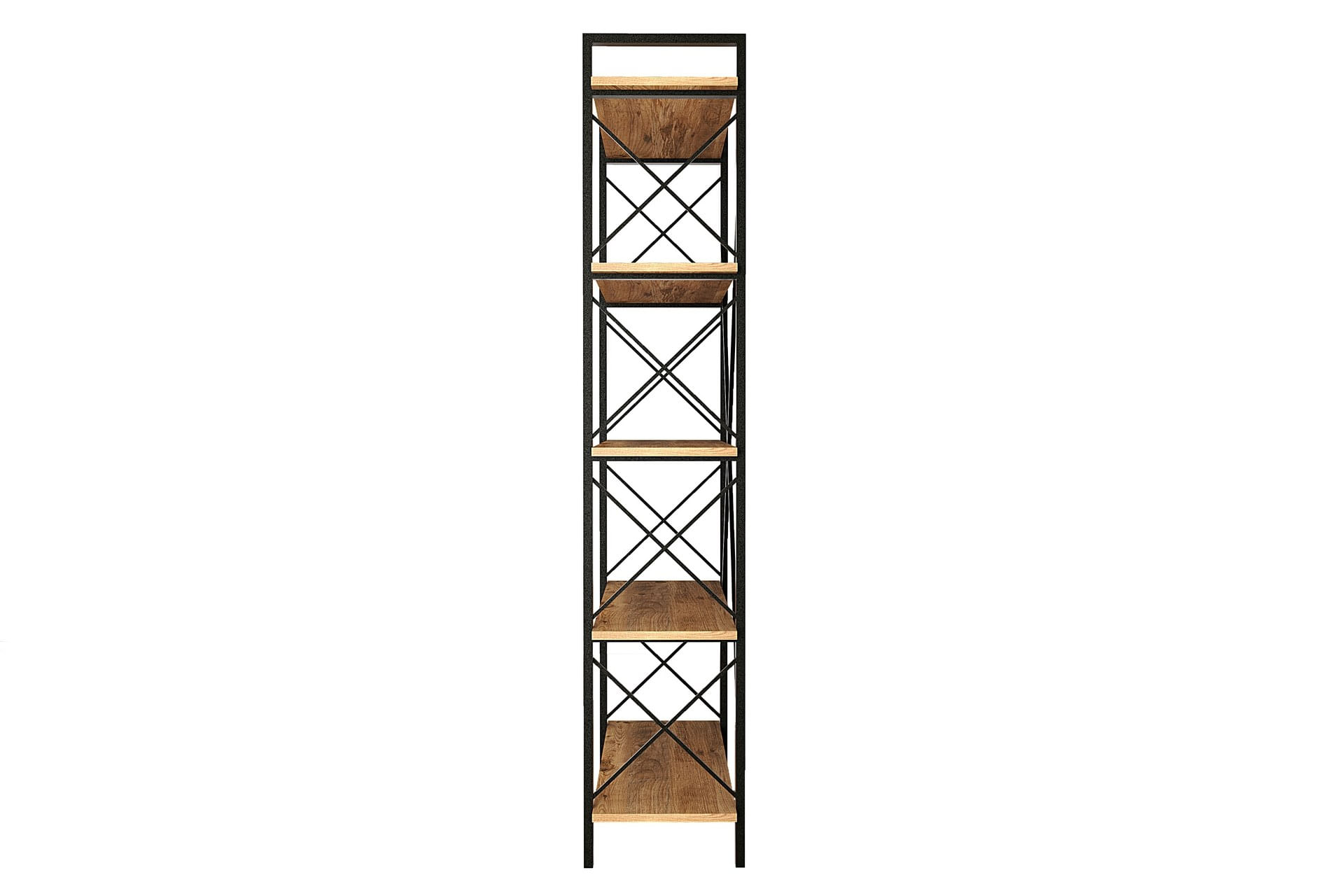 Biblioteca, Hanah Home, PAL melaminat, pin atlantic negru, 90x33.5x180 cm - 2 | YEO