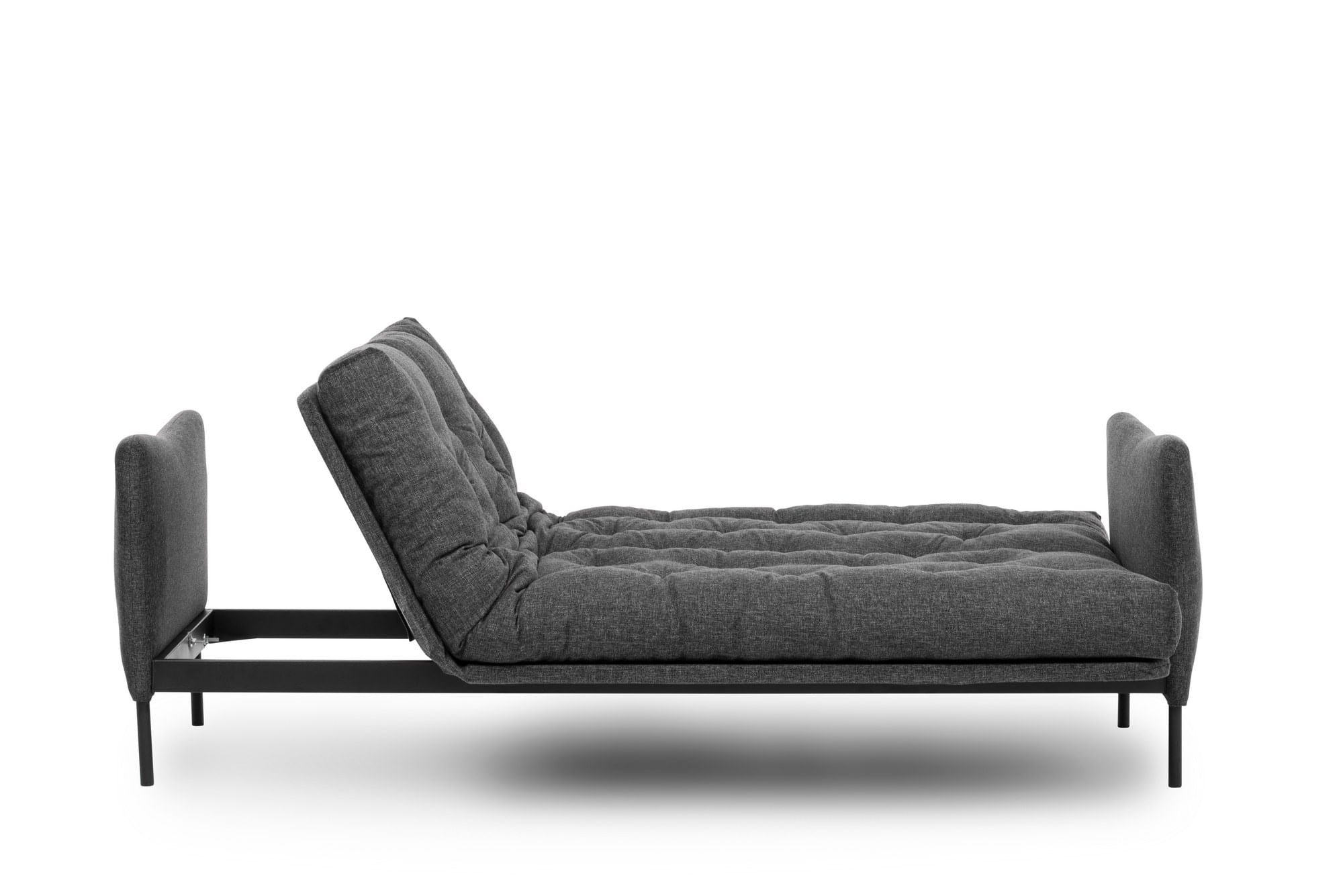 Canapea extensibila 3 locuri, Atelier Del Sofa, metal, stofa in, gri inchis, 200x92x82 cm — imaginea 2