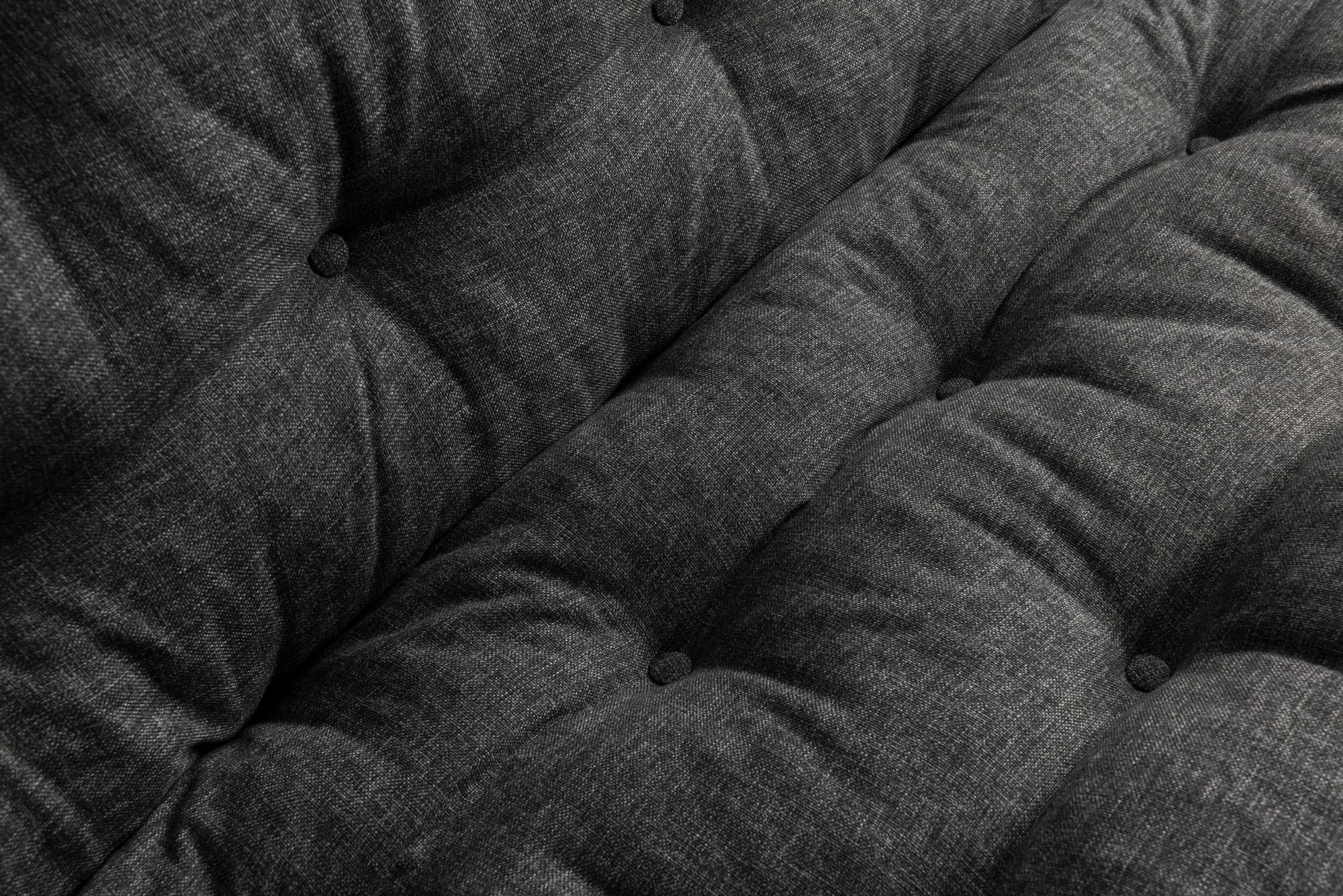 Canapea extensibila 3 locuri, Atelier Del Sofa, metal, stofa in, gri inchis, 200x92x82 cm — imaginea 3