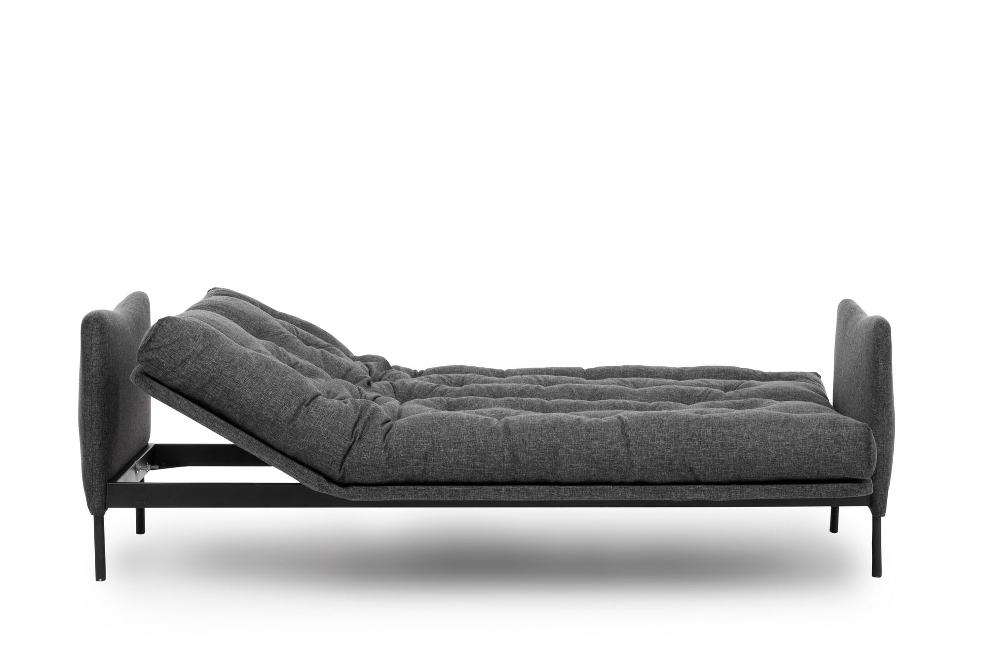 Canapea extensibila 3 locuri, Atelier Del Sofa, metal, stofa in, gri inchis, 200x92x82 cm — imaginea 7