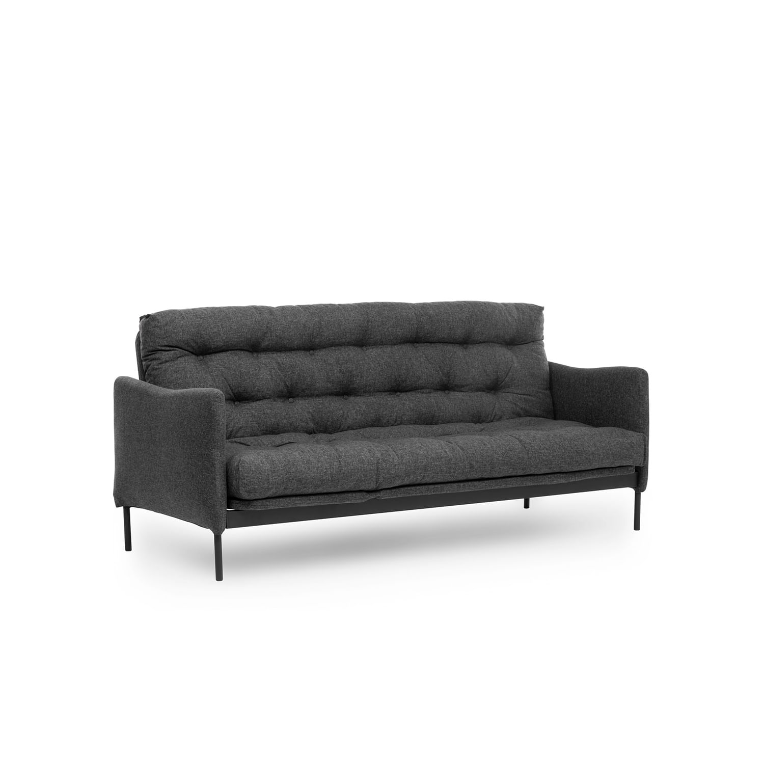 Canapea extensibila 3 locuri, Atelier Del Sofa, metal, stofa in, gri inchis, 200x92x82 cm — imaginea 11