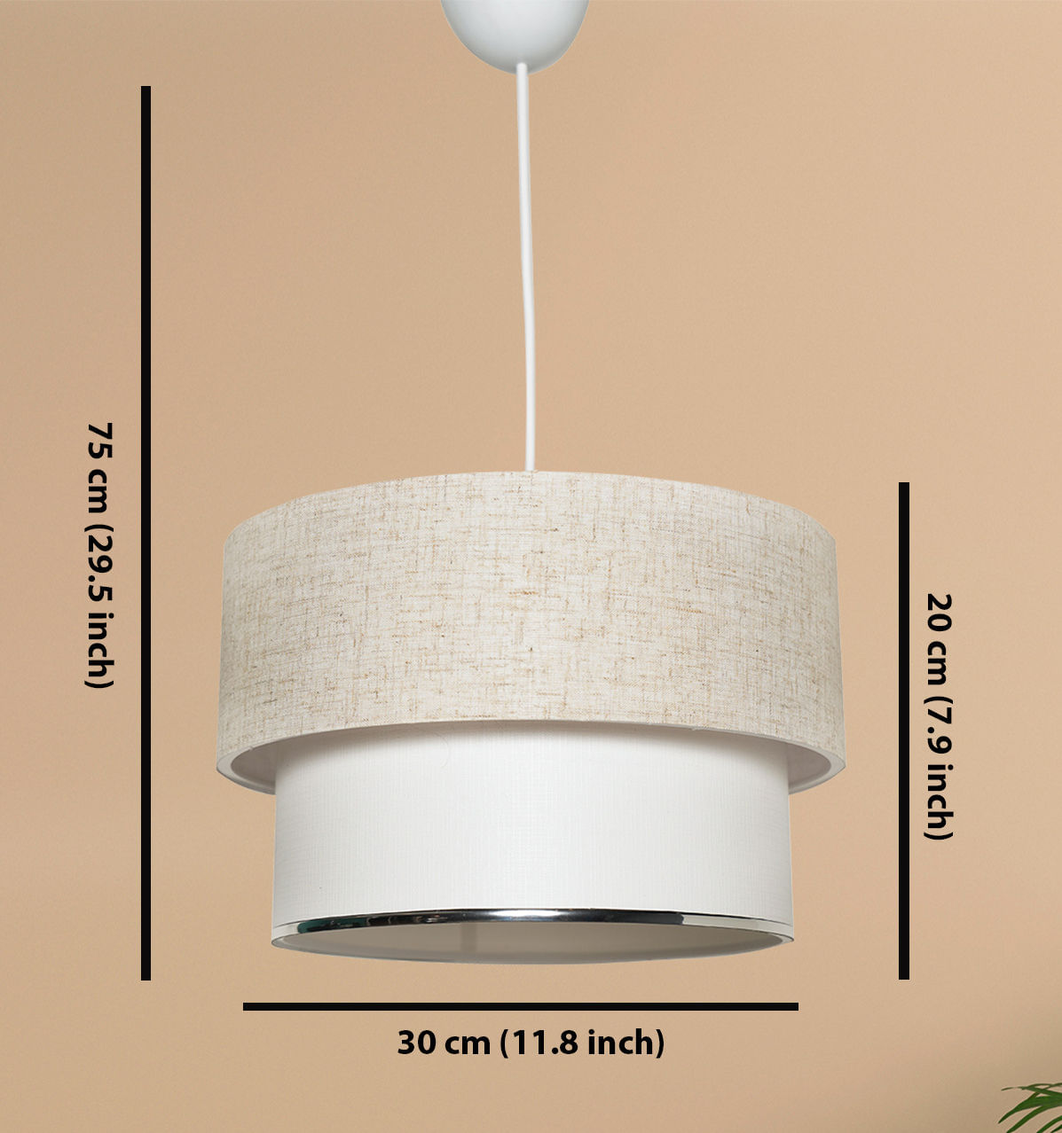 Candelabru, Opviq, corp metalic, crem alb, 30x30x75 cm