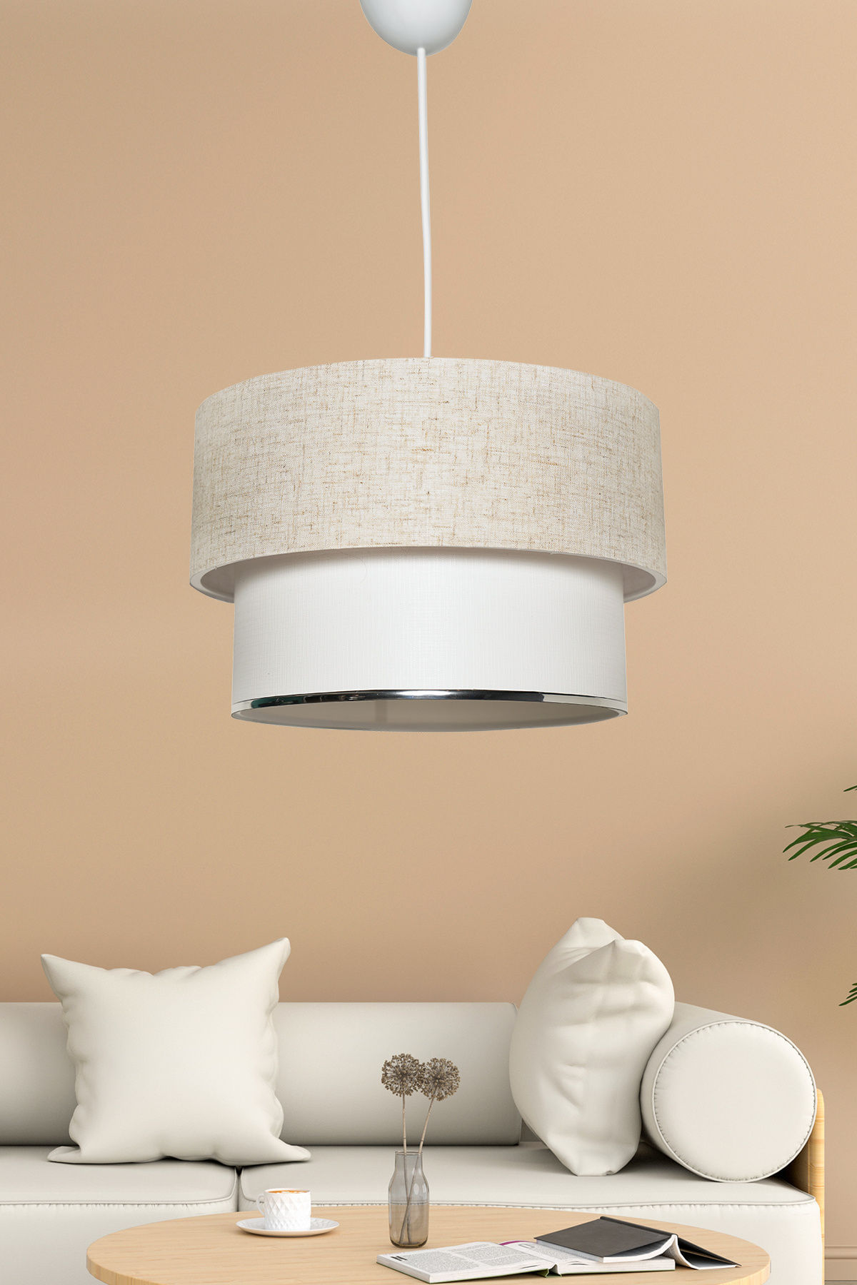 Candelabru, Opviq, corp metalic, crem alb, 30x30x75 cm - 1 | YEO