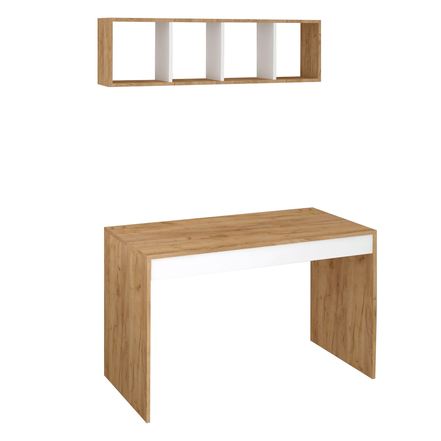 Birou de studiu, Hanah Home, pal melaminat, stejar, 120x60x74 cm, 811MDD3811