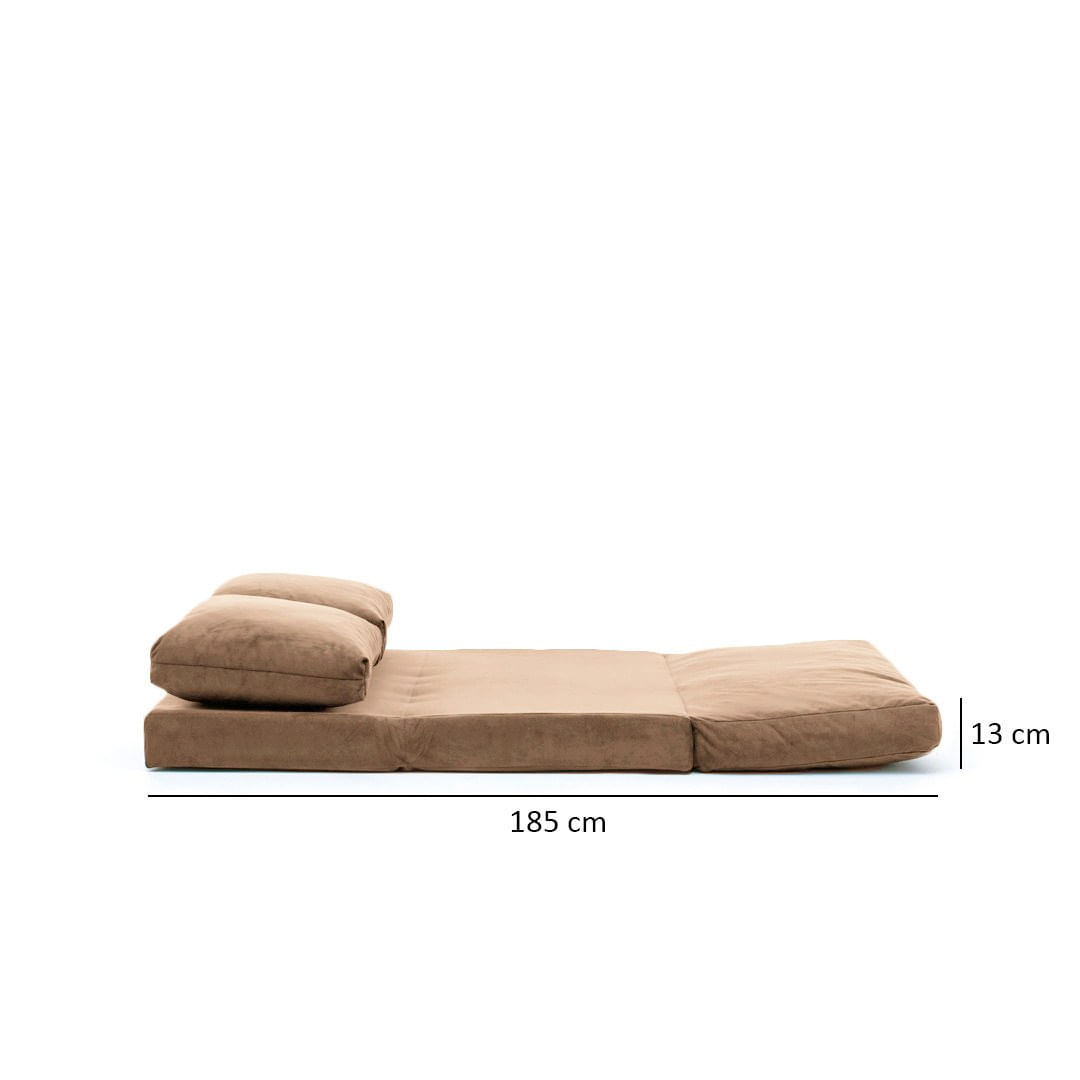 Canapea extensibila, Atelier Del Sofa, metal, poliester, maro deschis, 185x120 cm — imaginea 7