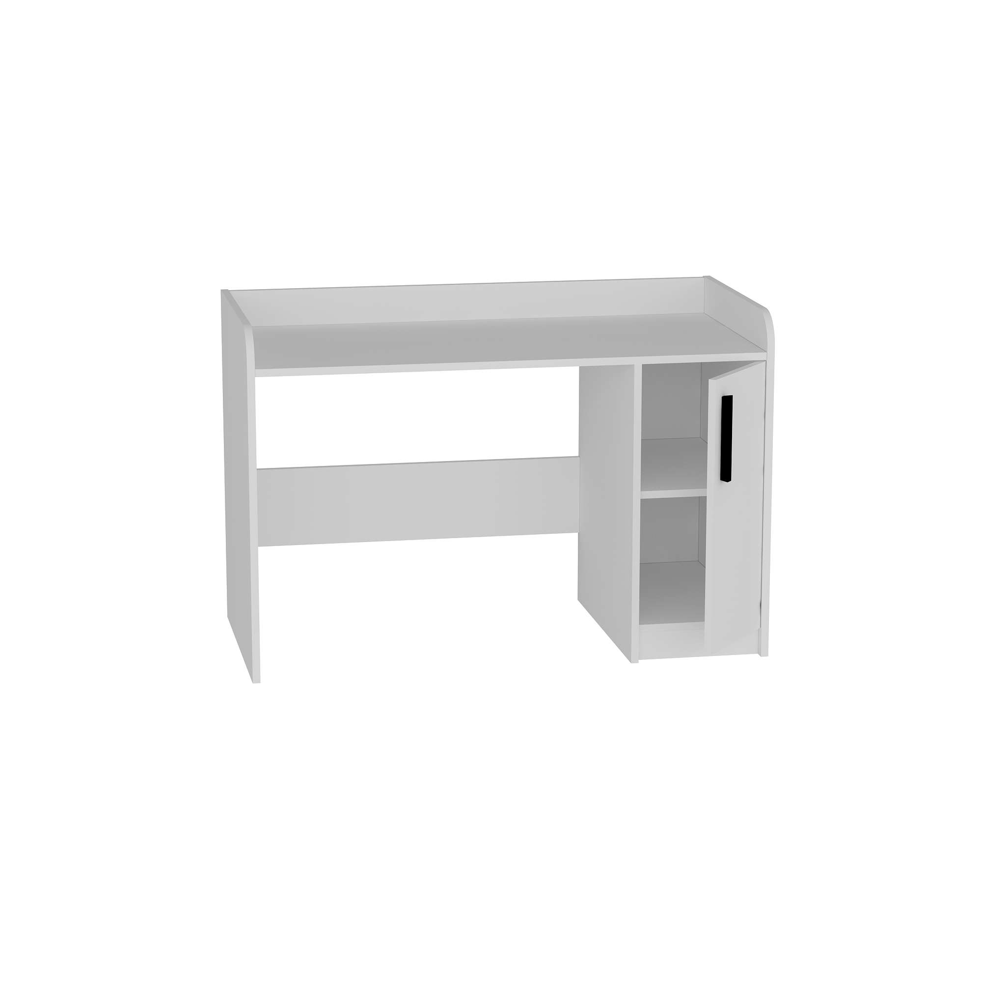 Birou de studiu, Hanah Home, pal melaminat, alb, 123.6x60x83 cm — imaginea 4