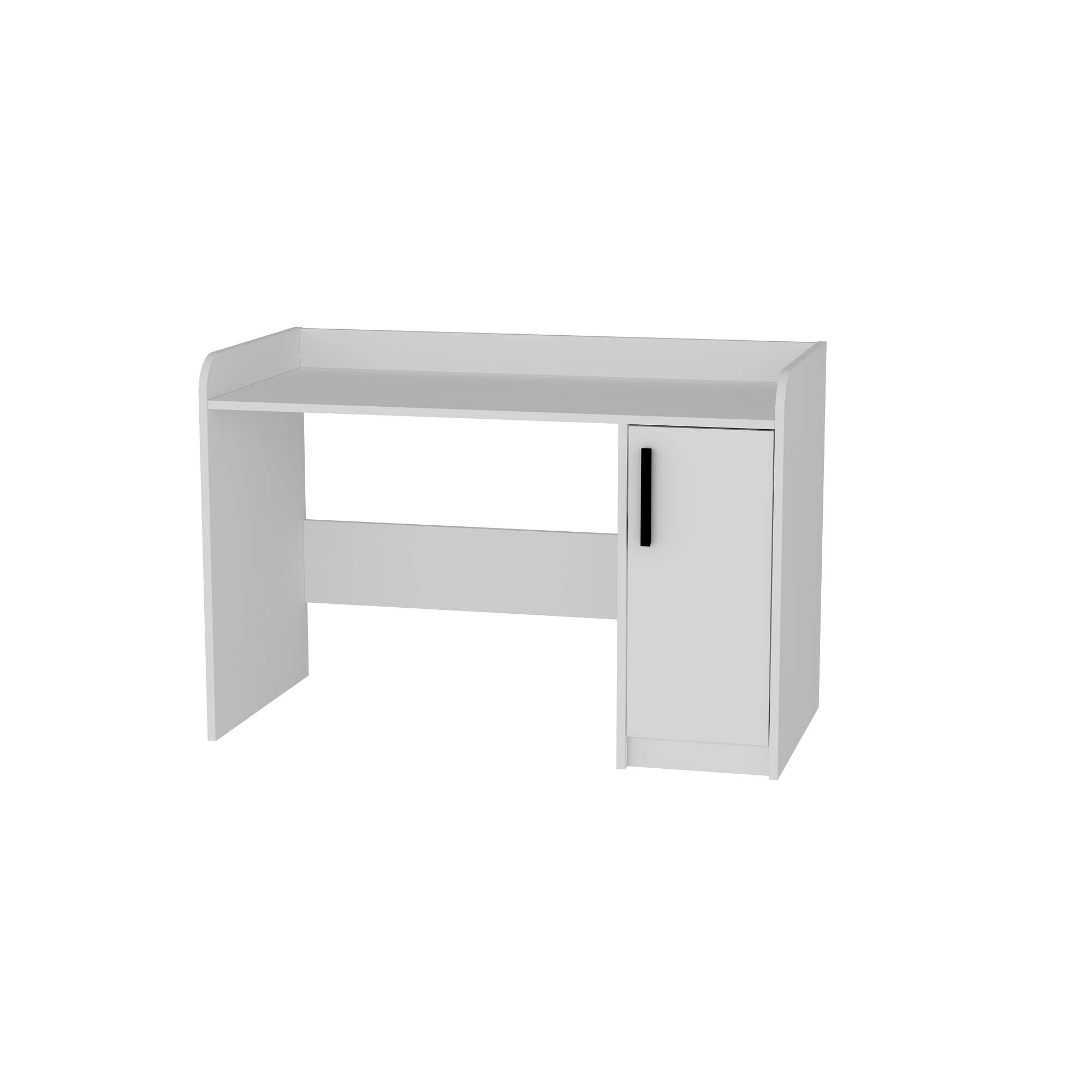 Birou de studiu, Hanah Home, pal melaminat, alb, 123.6x60x83 cm — imaginea 6