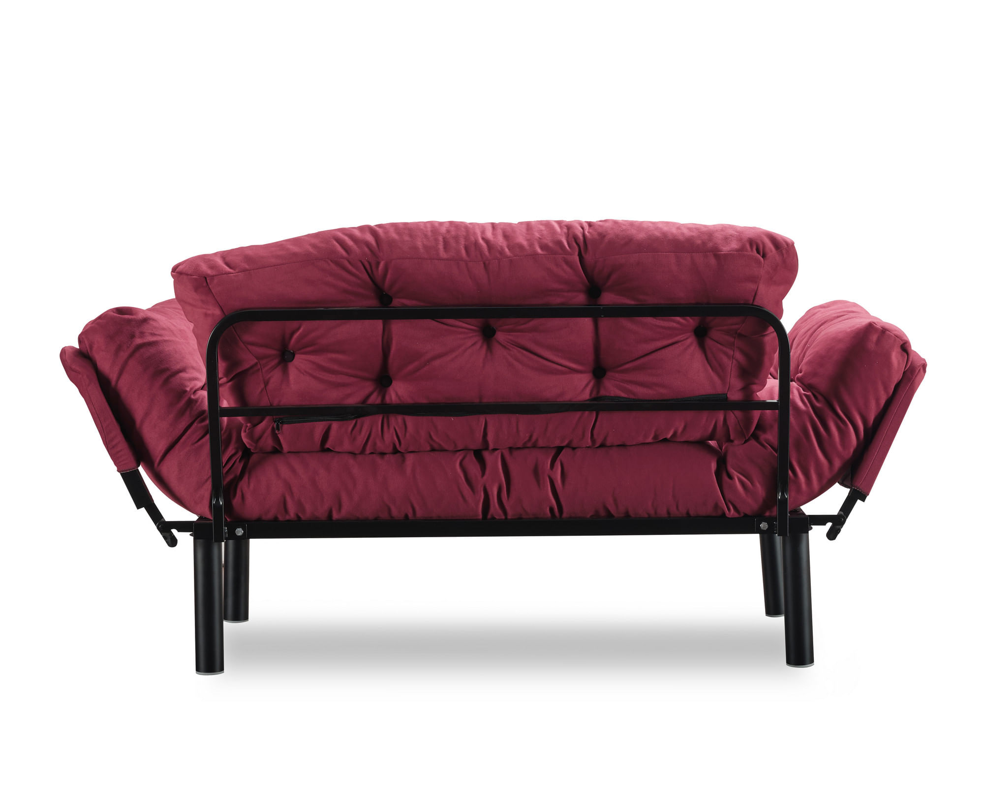 Canapea extensibila, Hanah Home, metal, maro, 155x80x70 cm — imaginea 2