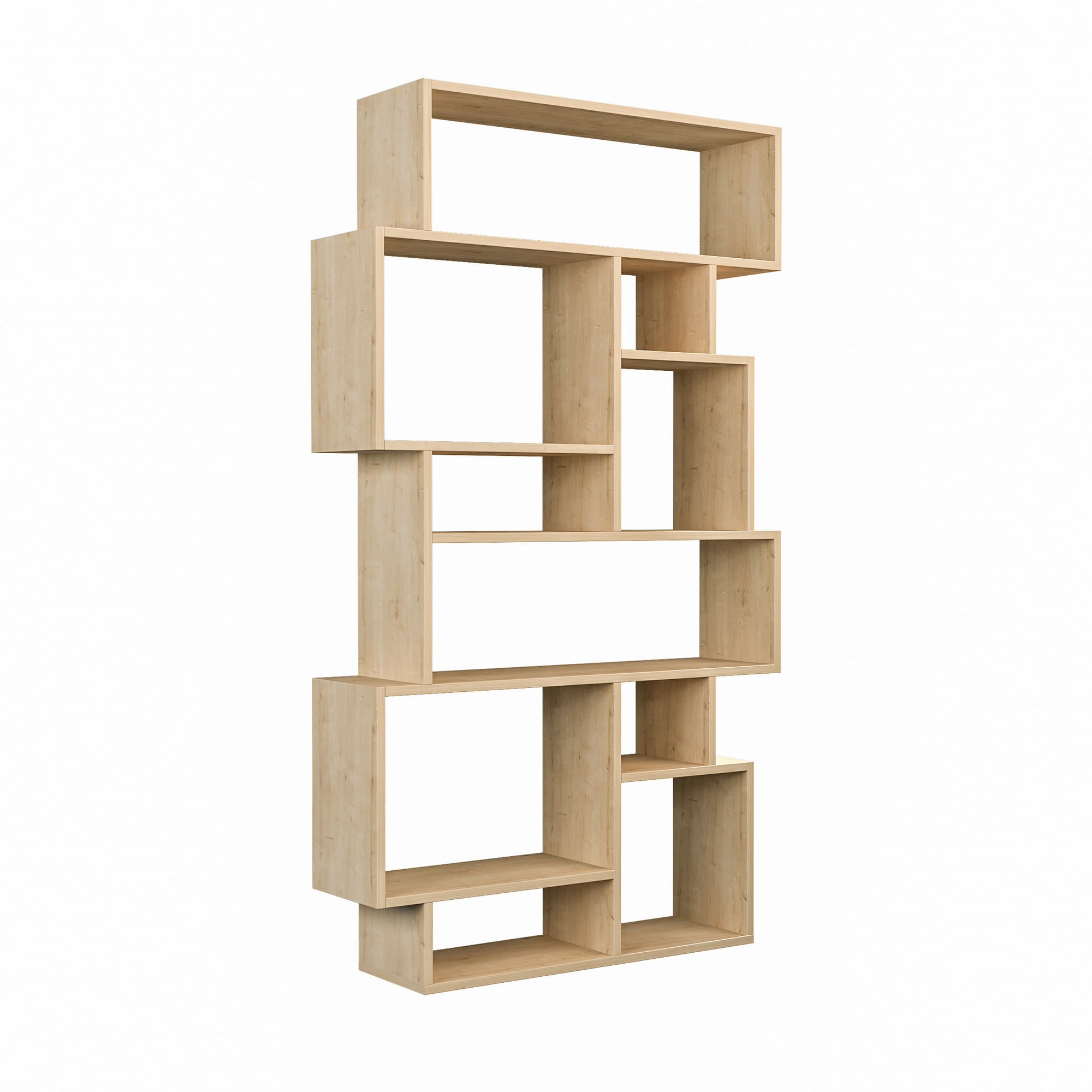 Biblioteca, Hanah Home, PAL melaminat, stejar sonoma, 96x25.5x168.5 cm