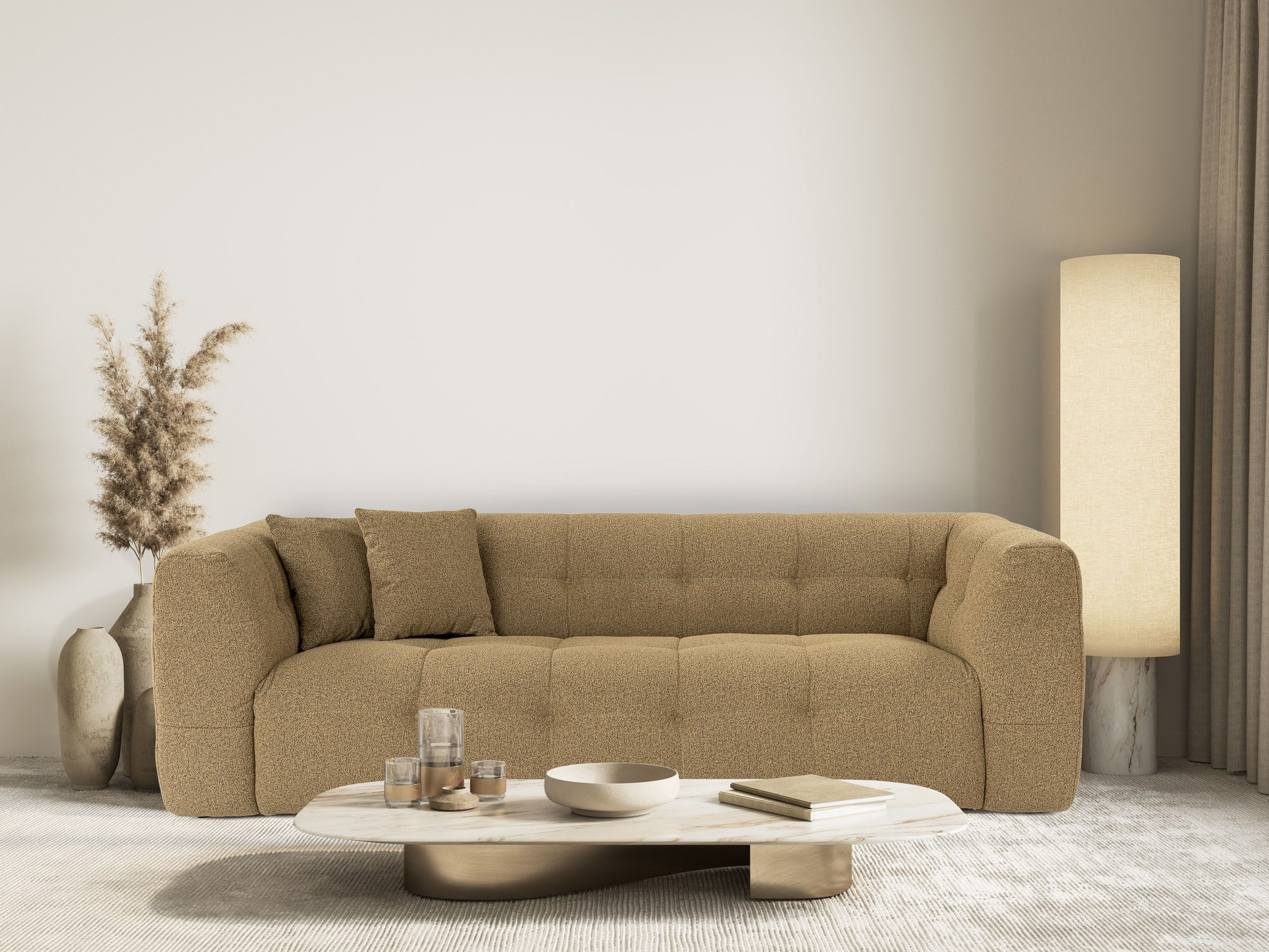 Canapea 3 locuri, Hanah Home, lemn fag si pal, kaki, 235x100x72 cm — imaginea 6