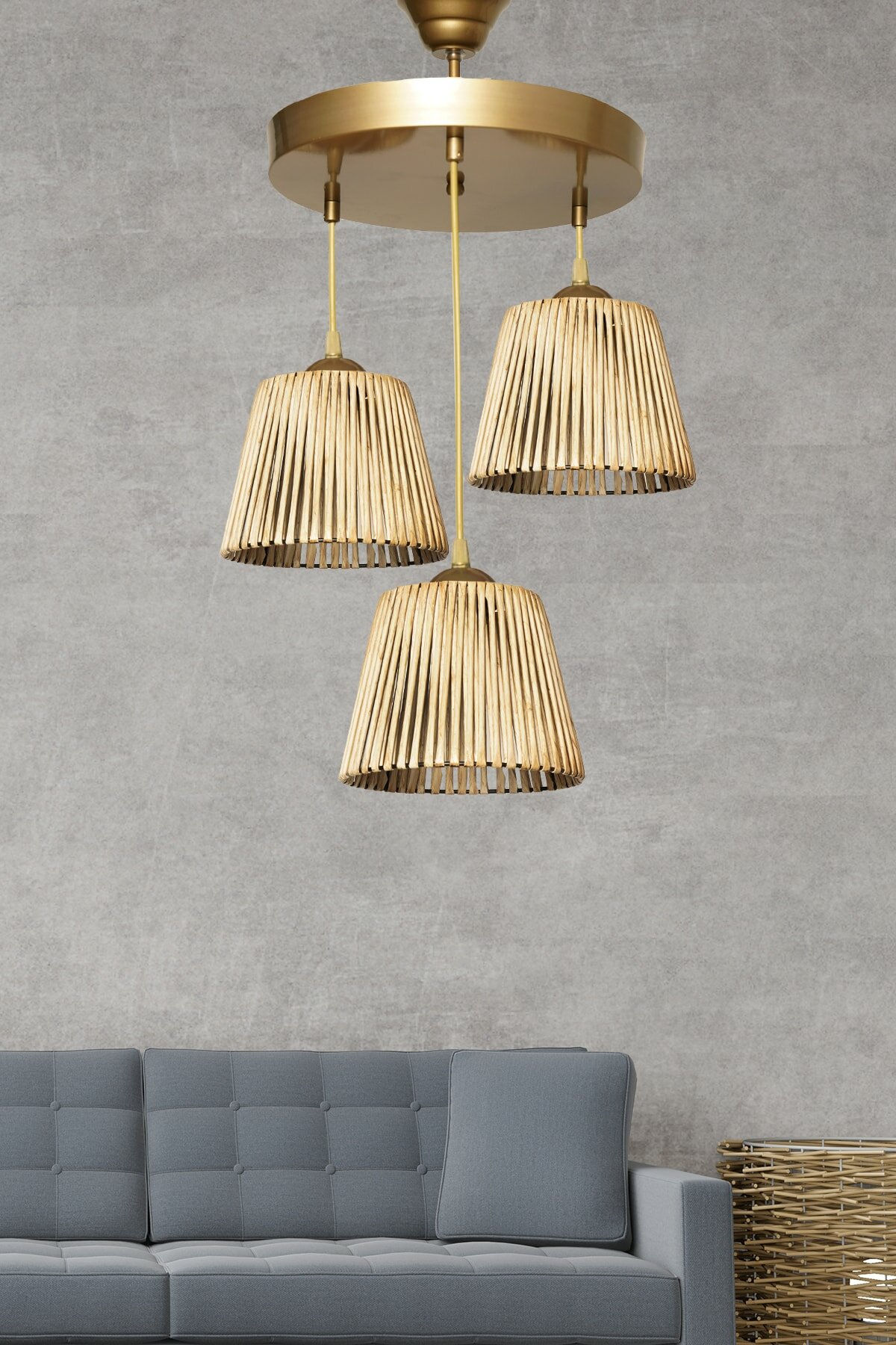 Candelabru, Opviq, metal, natural, 35x85 cm, 687HMY1214
