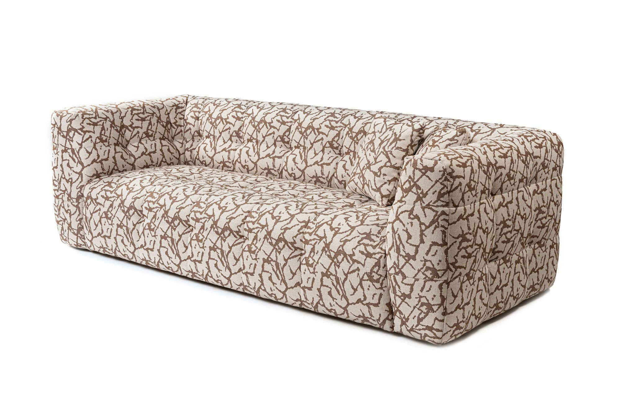 Canapea 3 locuri, Hanah Home, lemn fag si pal, cafeniu, 235x100x72 cm — imaginea 4
