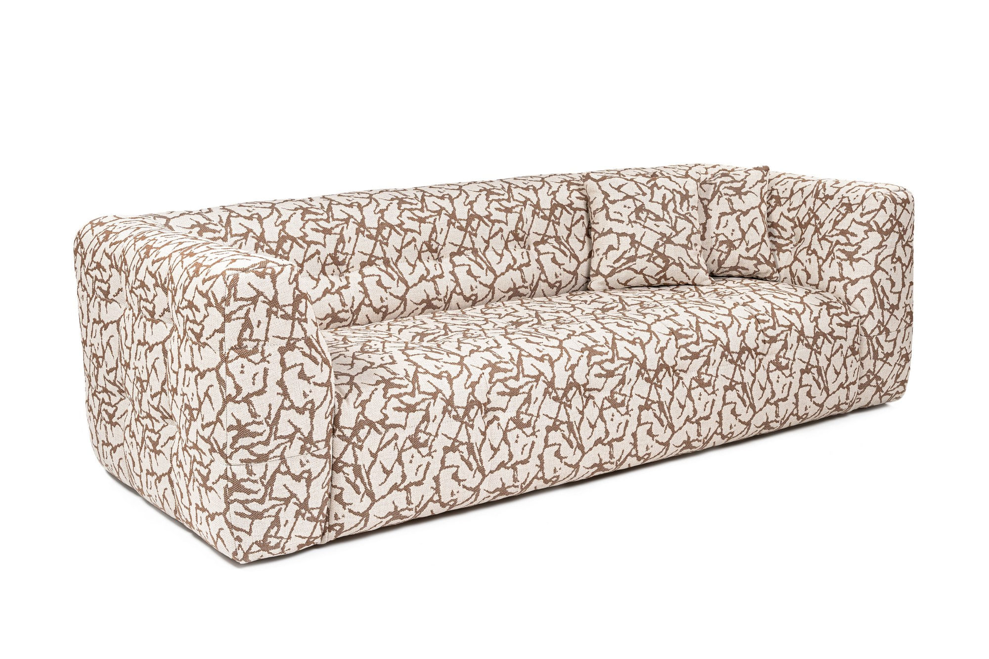 Canapea 3 locuri, Hanah Home, lemn fag si pal, cafeniu, 235x100x72 cm — imaginea 15