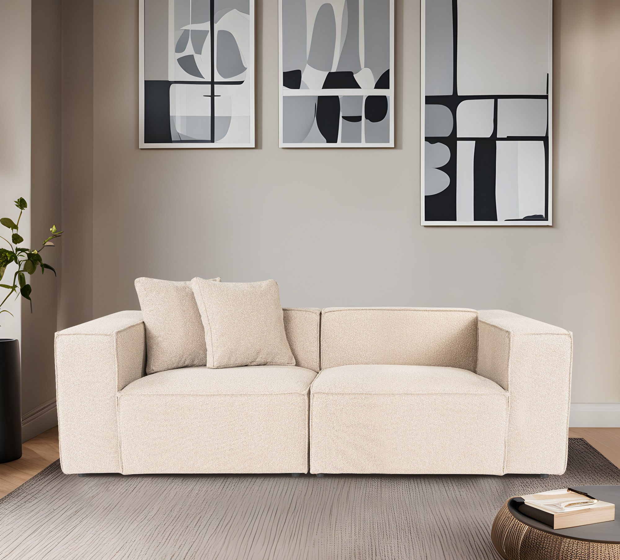 Canapea 2 locuri, Atelier Del Sofa, in, piersic, 220x108x65 cm — imaginea 2