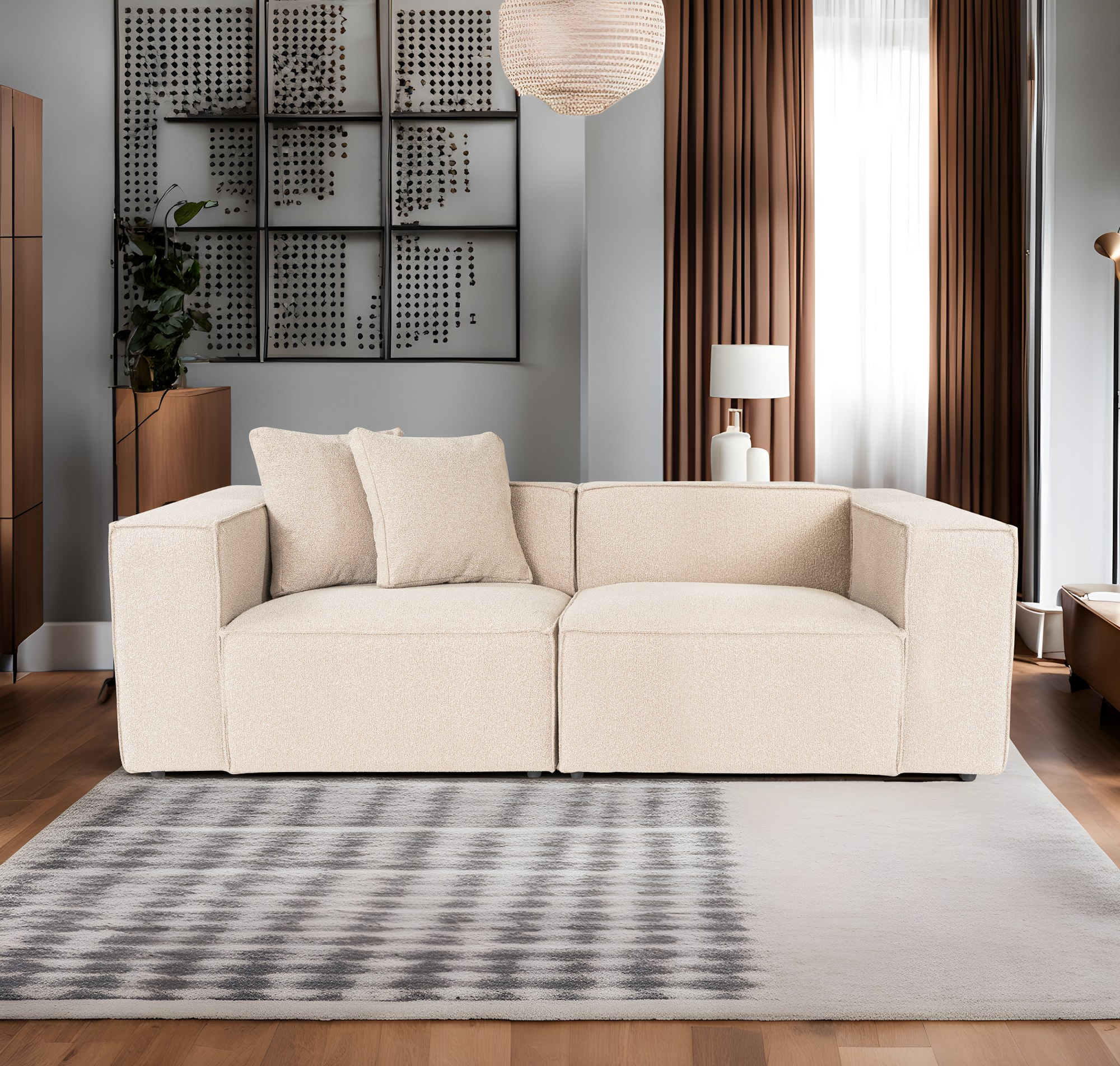 Canapea 2 locuri, Atelier Del Sofa, in, piersic, 220x108x65 cm — imaginea 3