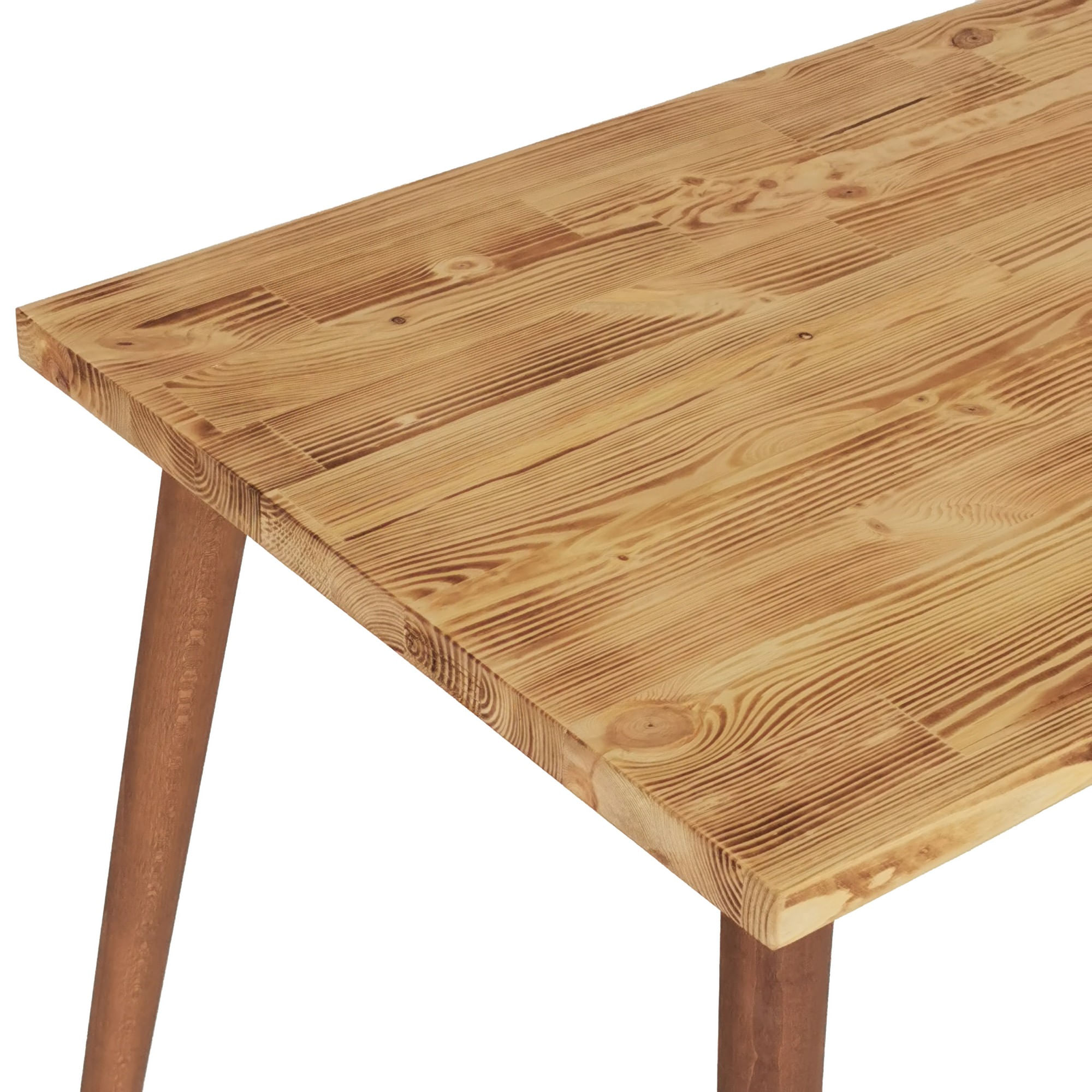 Birou de studiu, Hanah Home, lemn masiv de pin, stejar, 110x60x73 cm — imaginea 2