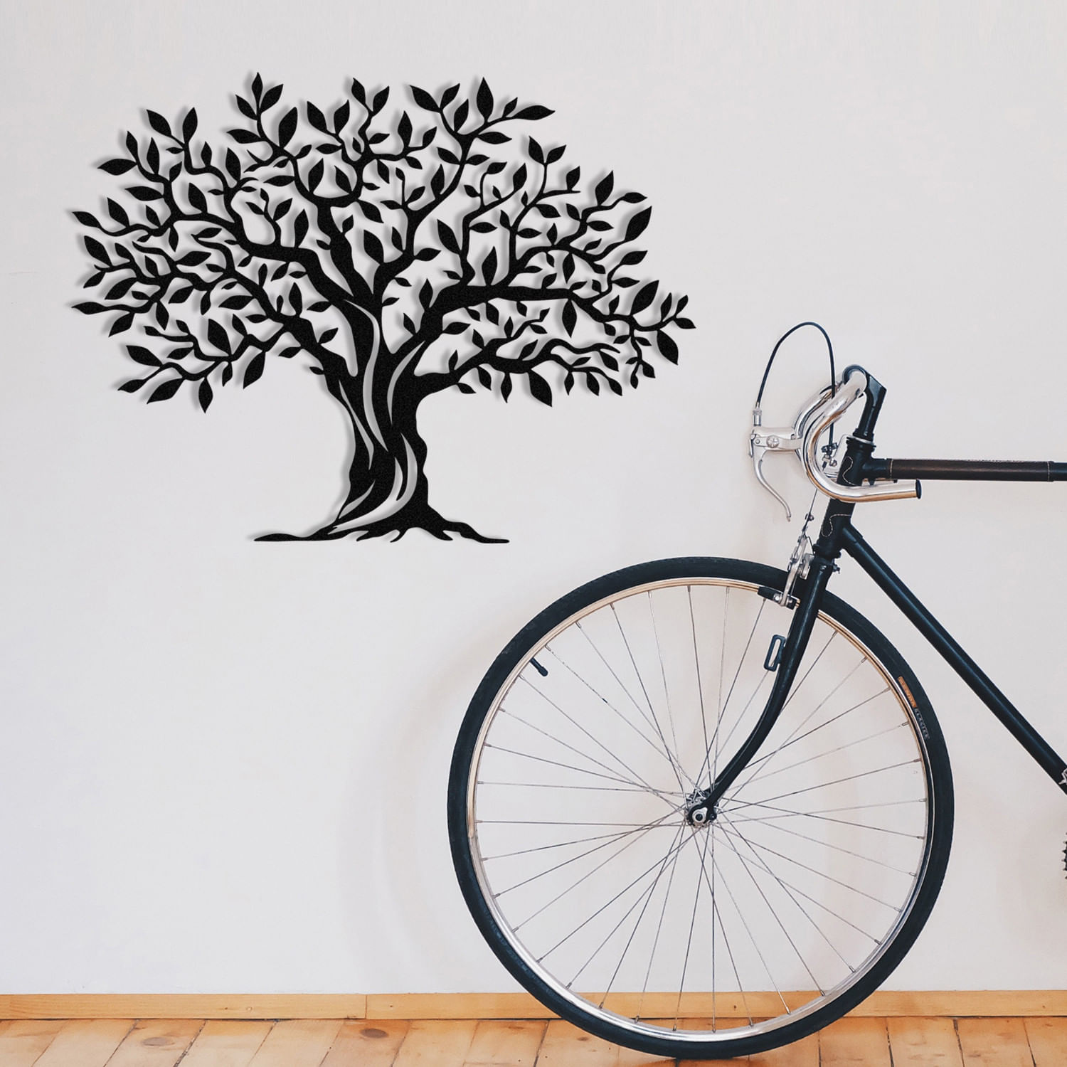 Accesoriu decorativ de perete, Wallxpert, metal, negru, 69x52 cm