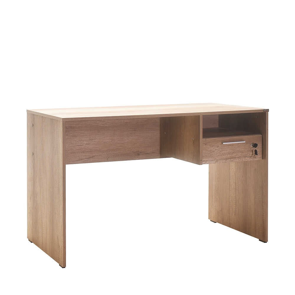 Birou de studiu, Hanah Home, panou de particule melaminat, nuc deschis, 120x60x75 cm — imaginea 2