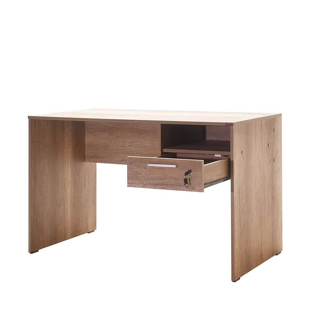 Birou de studiu, Hanah Home, panou de particule melaminat, nuc deschis, 120x60x75 cm — imaginea 4