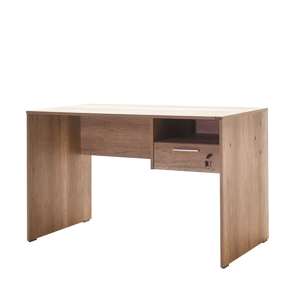 Birou de studiu, Hanah Home, panou de particule melaminat, nuc deschis, 120x60x75 cm — imaginea 5