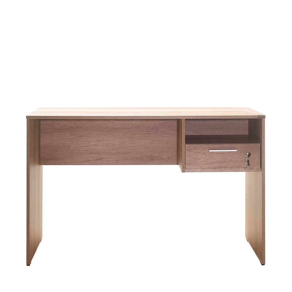 Birou de studiu, Hanah Home, panou de particule melaminat, nuc deschis, 120x60x75 cm — imaginea 8