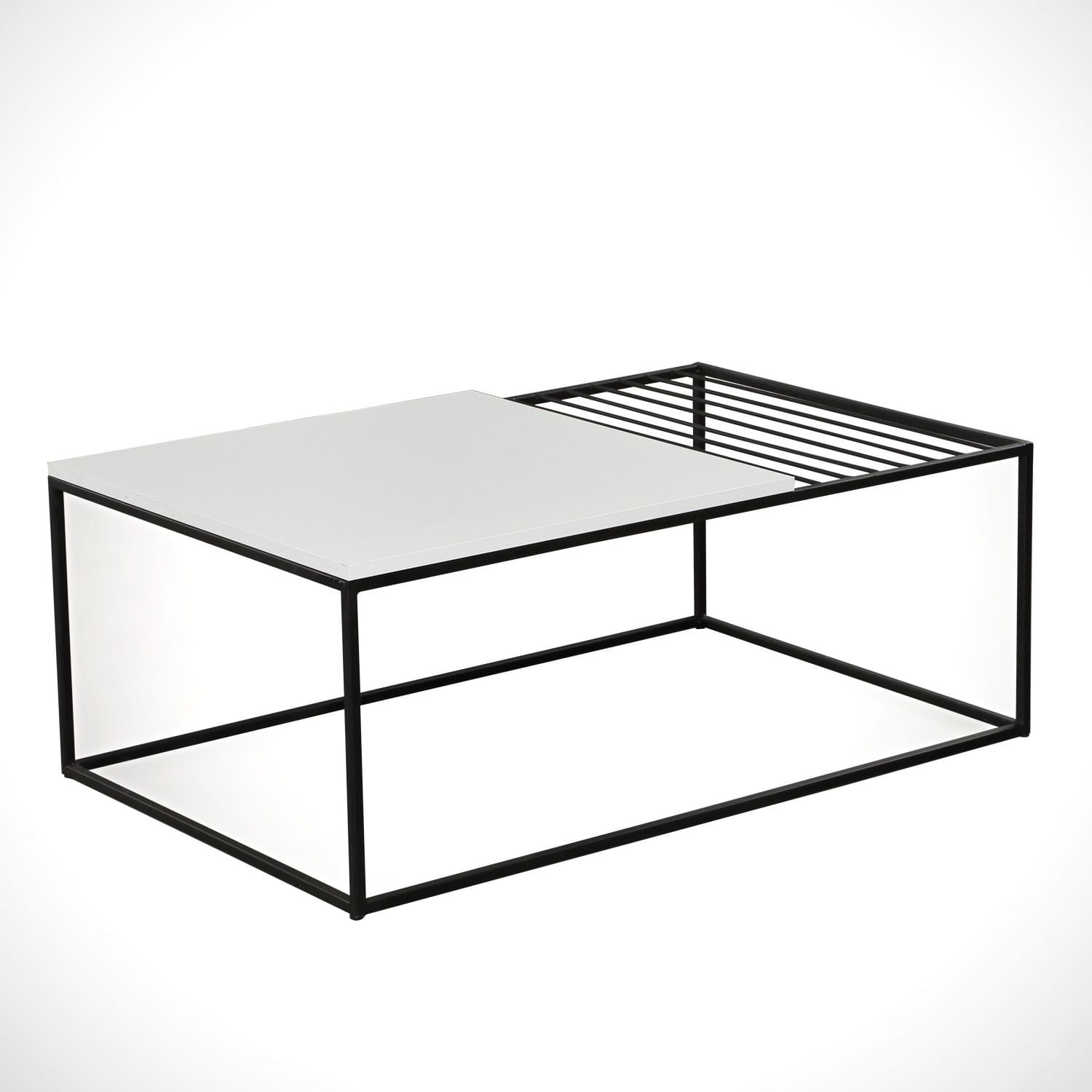 Masuta de cafea, Hanah Home, pal melaminat, alb, 95x55x43 cm, 801CMY2843 — imaginea 5