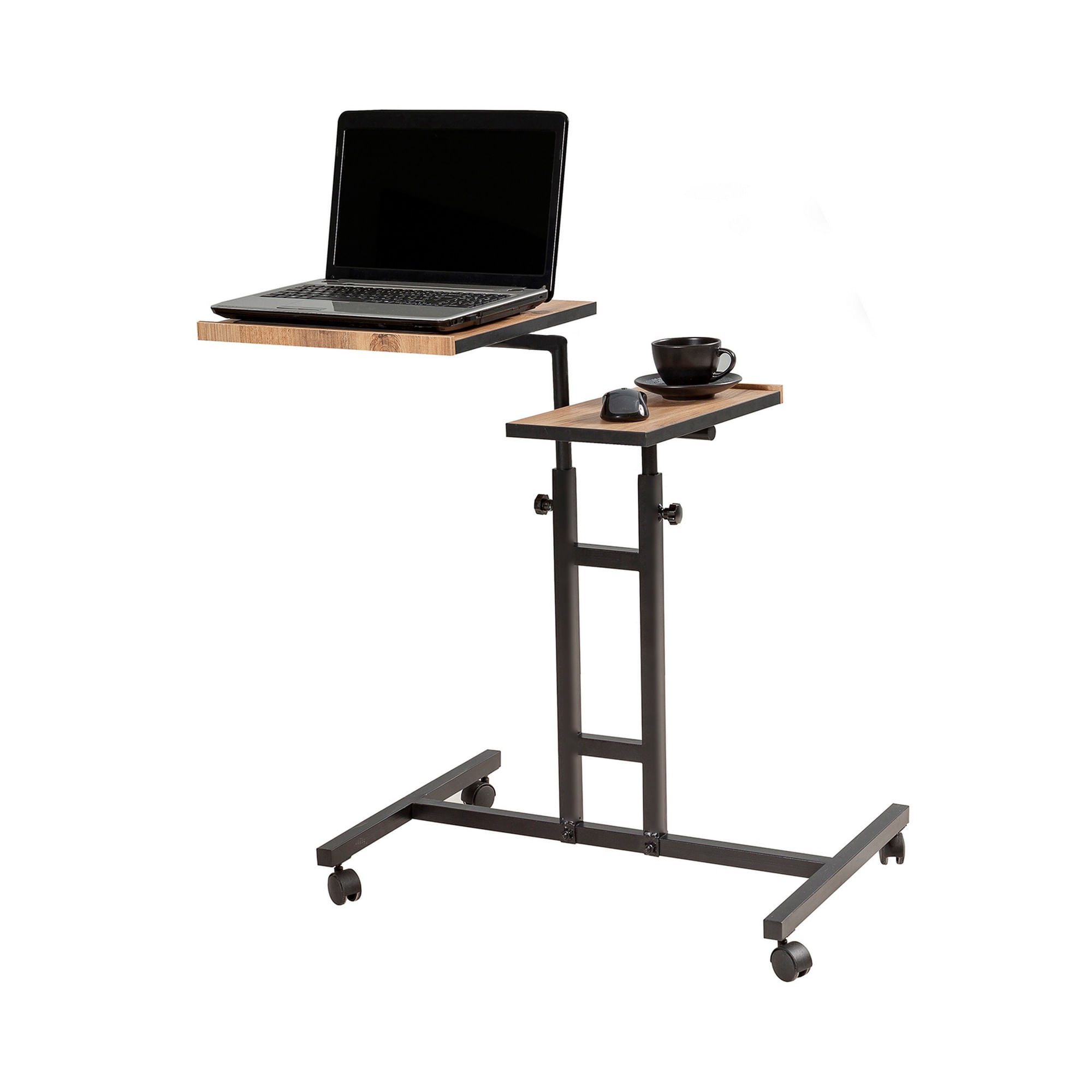 Birou reglabil pentru laptop, Hanah Home, pal melaminat, pin atlantic si negru, 67x45.5x87 cm, 863SPH2813 — imaginea 11