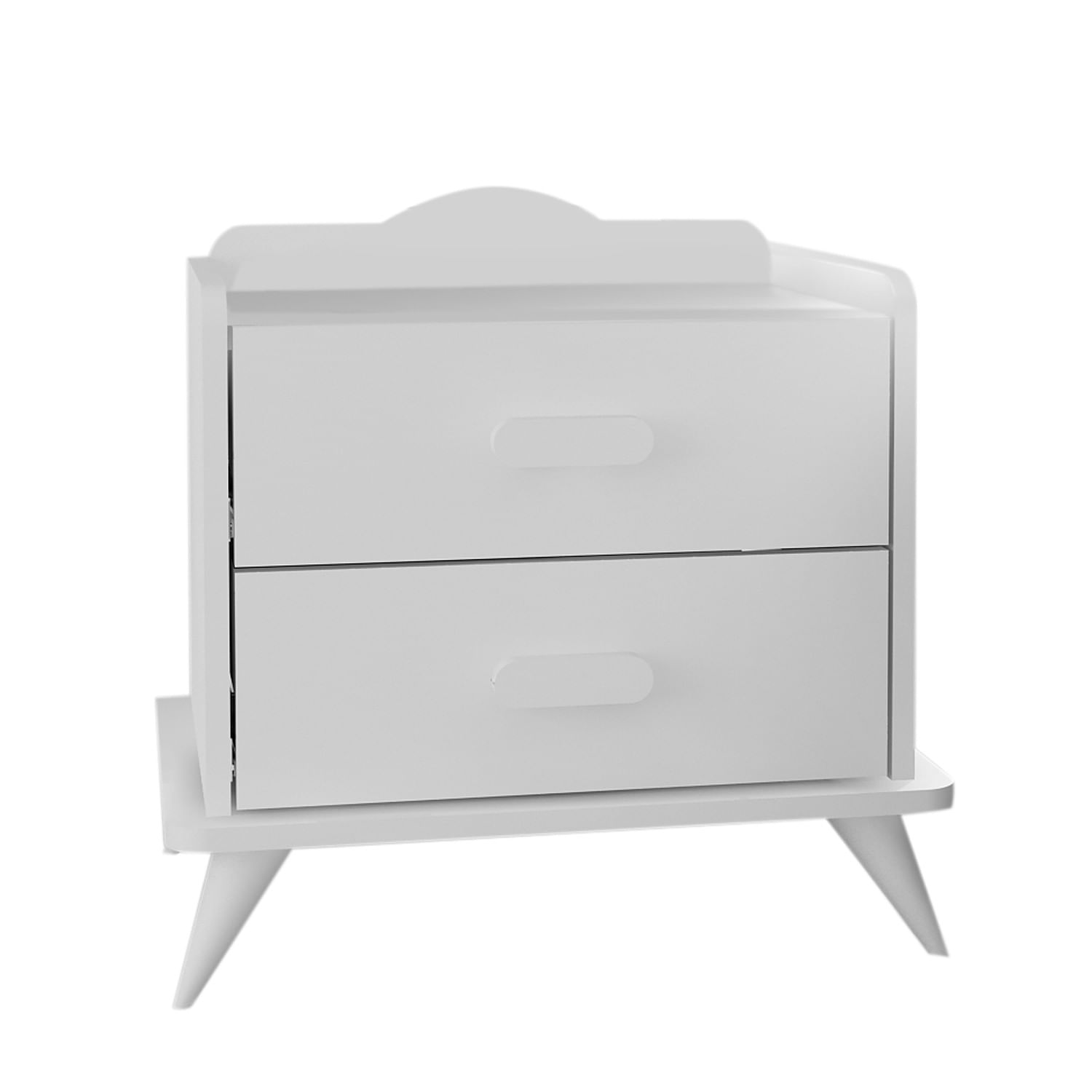 Noptiera, Hanah Home, pal melaminat, alb, 60x42.1x58.6 cm — imaginea 2