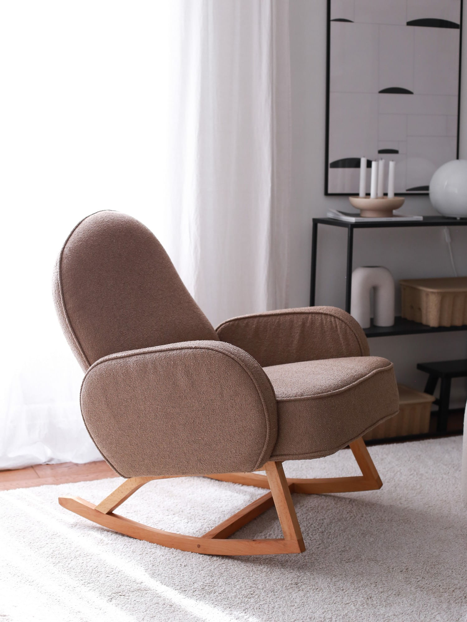 Fotoliu, Atelier Del Sofa, catifea, maro, 78x91x75 cm — imaginea 7