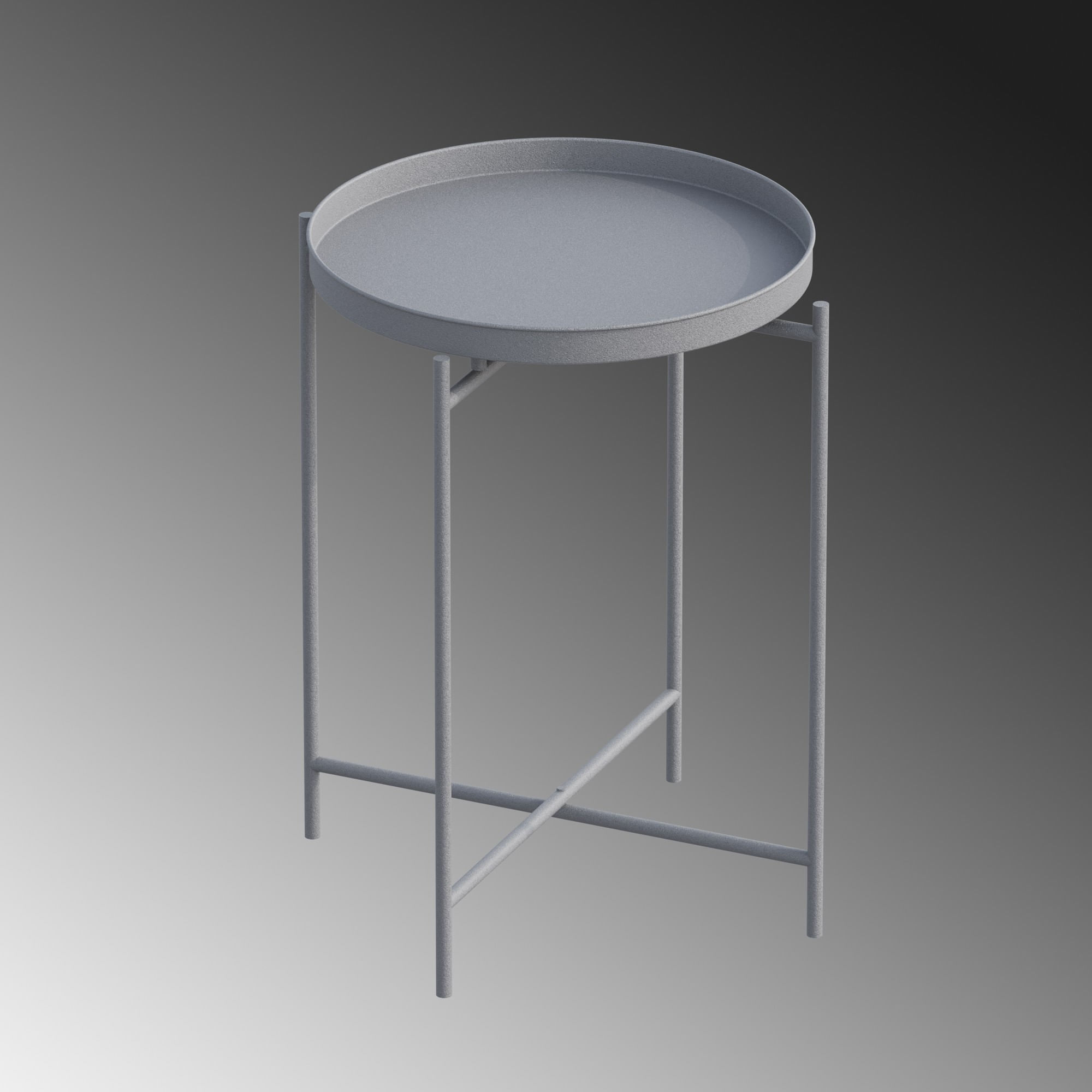 Masuta de cafea, Hanah Home, metal, gri, 46x46x56 cm, 491CRT1142 — imaginea 4