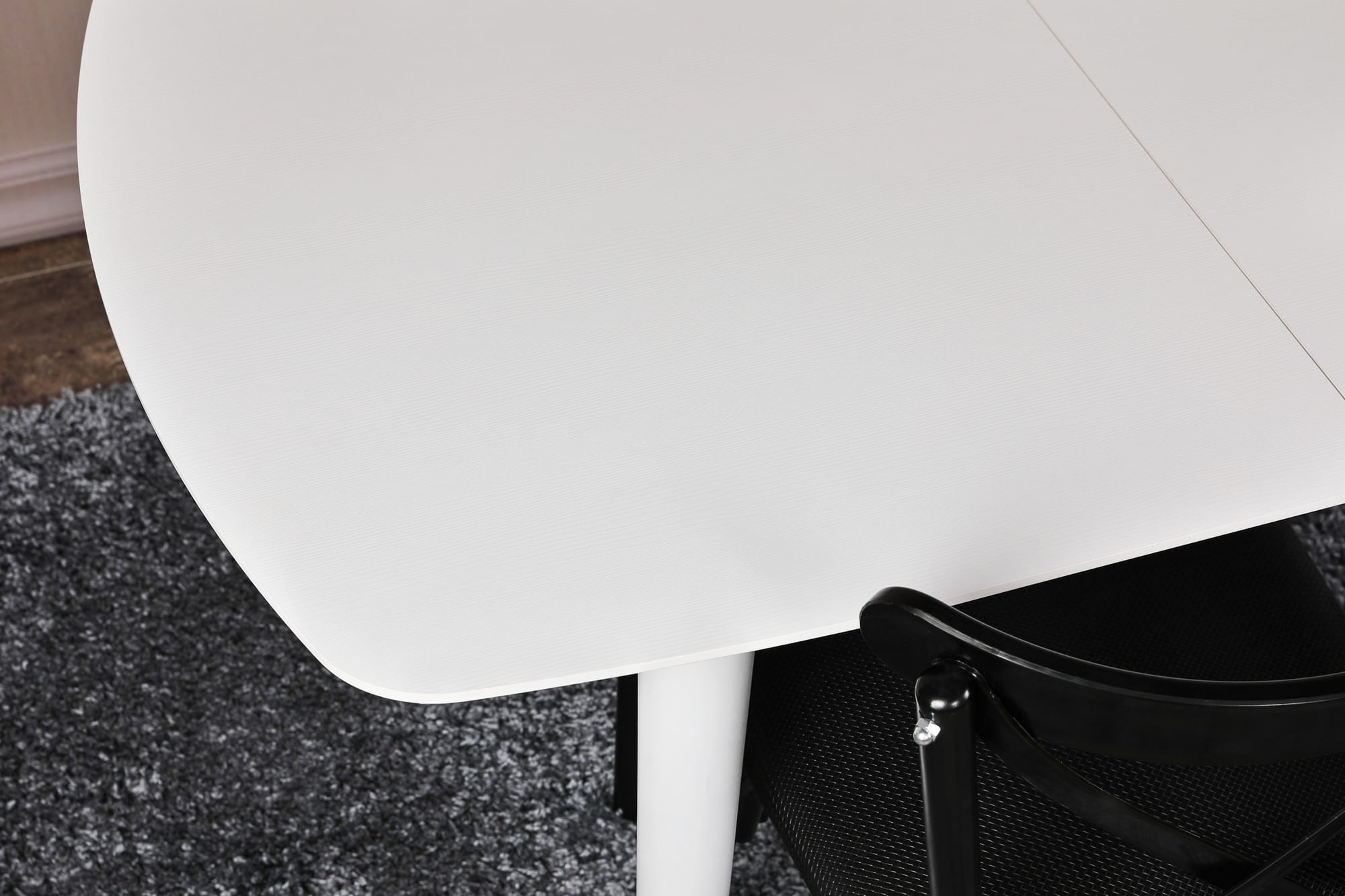Masa extensibila dining, Hanah Home, mdf, alb, 130-160x80x75 cm — imaginea 11