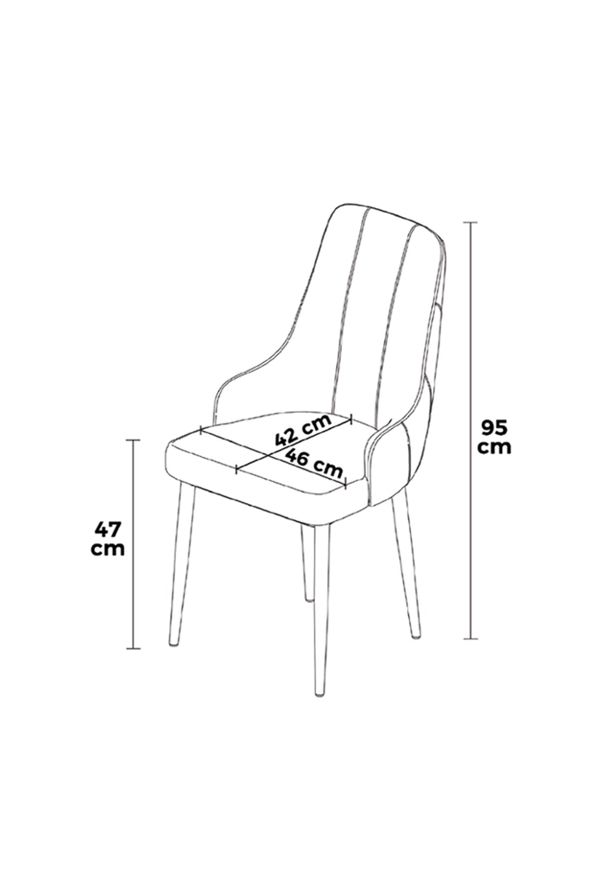 Set scaune, Hanah Home, metal, cappuccino si negru, 46x42x95 cm — imaginea 3
