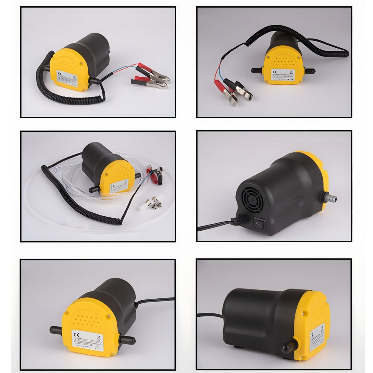 Pompa transfer motorina Techstar 12V, 45L/min, cu bypass, autoamorsanta, pompa electrica alimentare motorina cu cleme