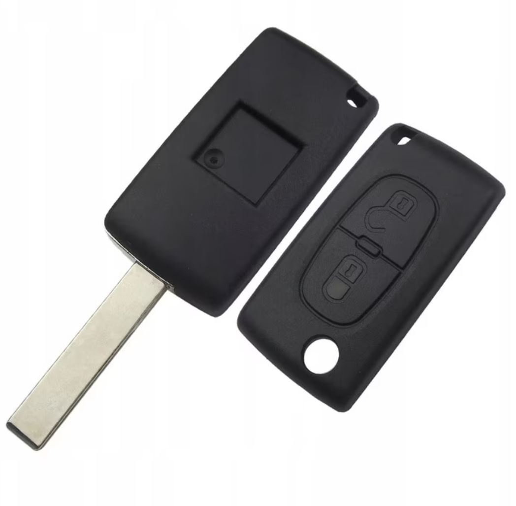 Cheie auto completa Techstar cu 2 butoane, lama 407, cip ID46 si frecventa 433MHz – compatibila Peugeot 2006–2011 - 1 | YEO