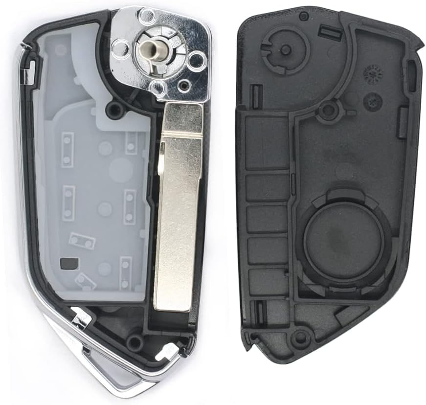 Carcasa Cheie Auto tip Briceag Techstar Modificata, 3 Butoane, Compatibila Volkswagen Golf 5, Passat B6, Touran - 3 | YEO