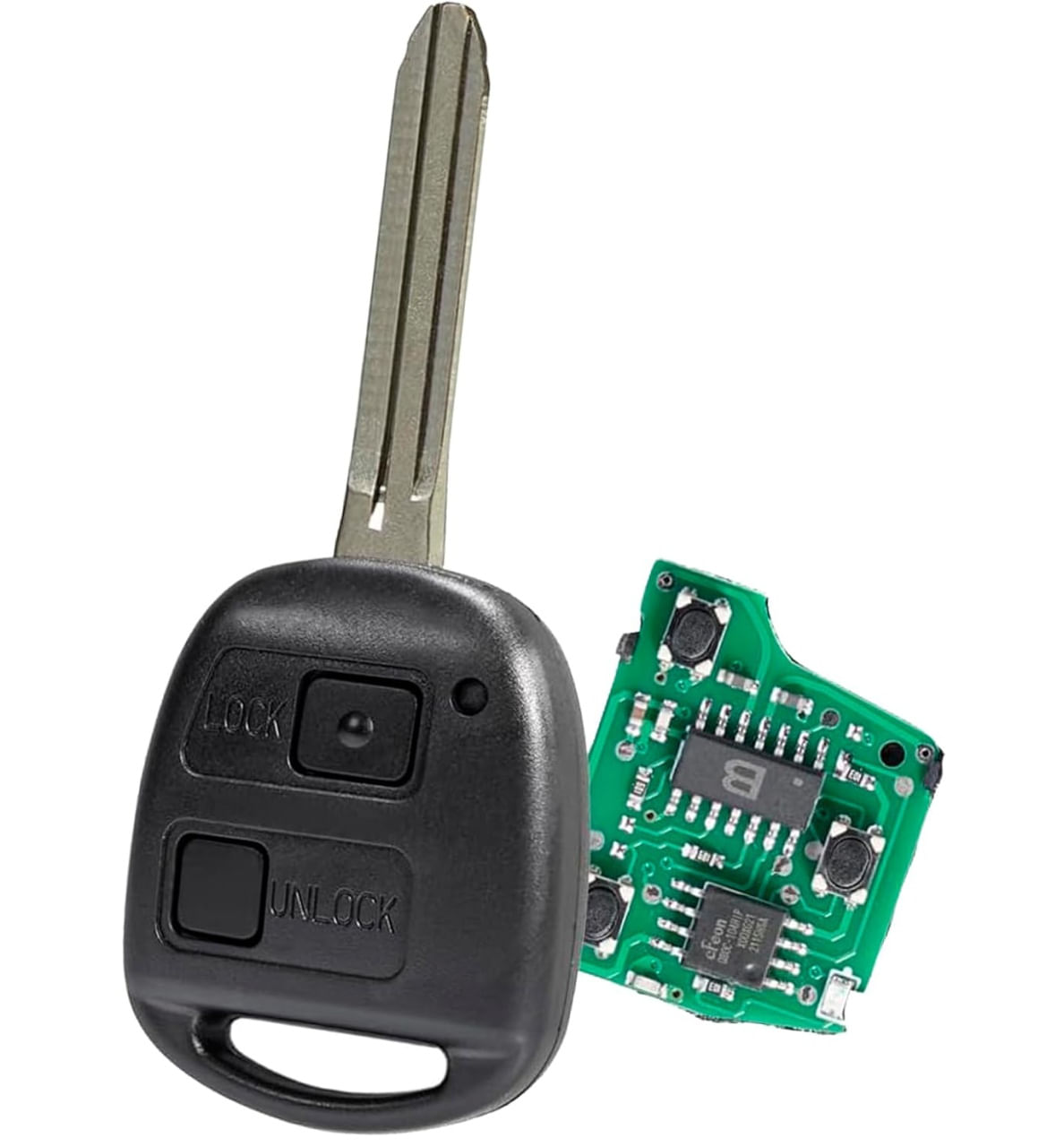 Cheie Auto Programabila 433MHz, cu 2 Butoane, Cip ID67, Compatibila Toyota Yaris, Rav4, Avensis, Corolla, Celica, Prado - 4 | YEO