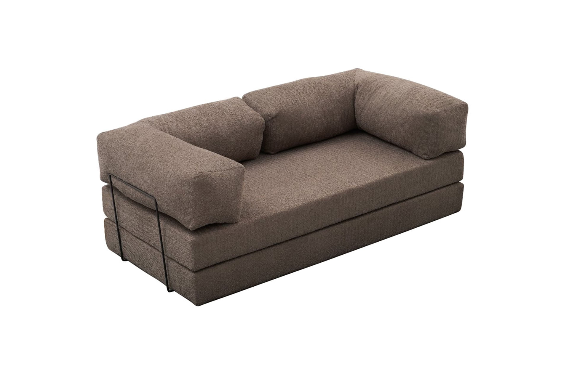 Canapea 3 locuri, Atelier Del Sofa, chenille, gri, 190x75x95 cm