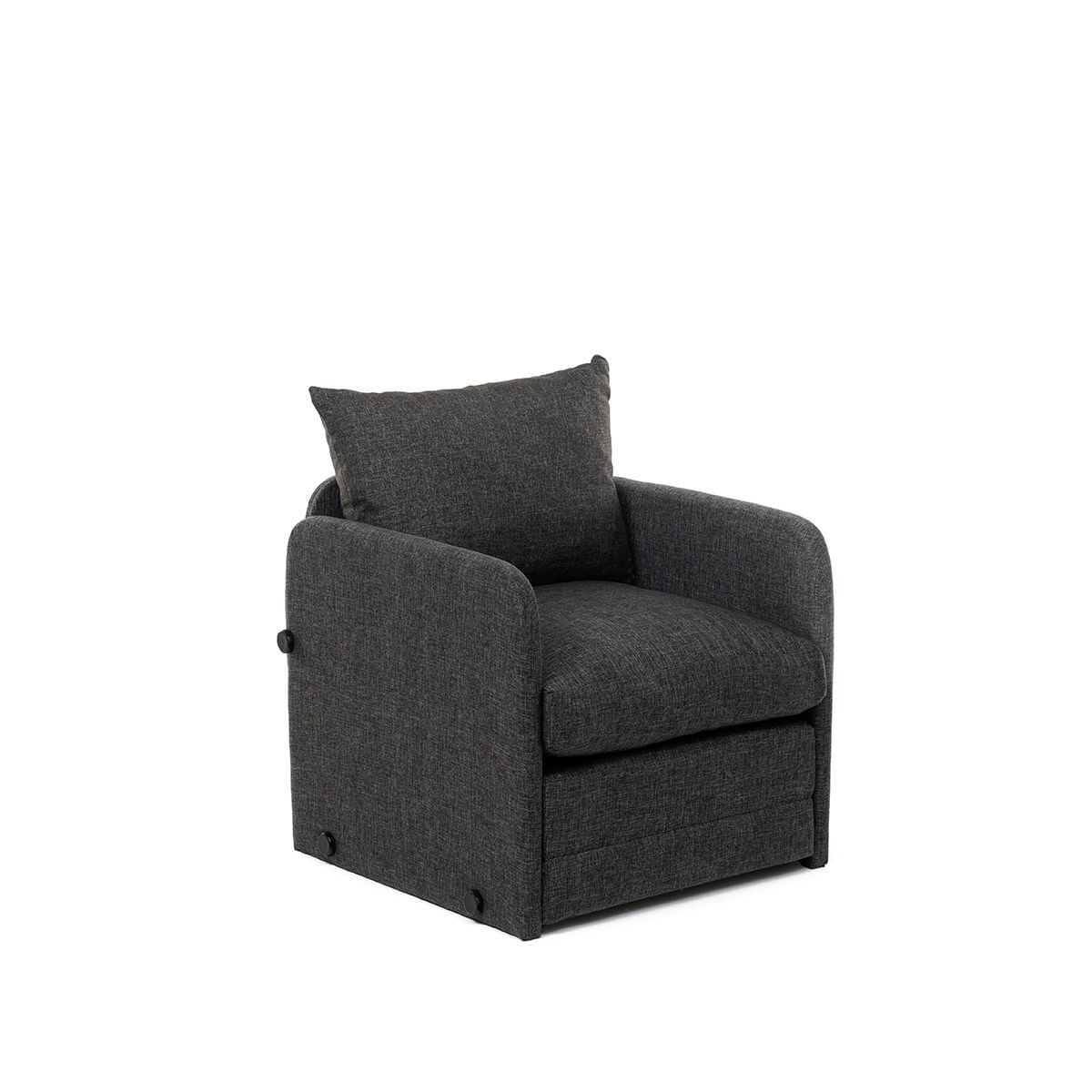 Canapea extensibila, Atelier Del Sofa, textil, gri inchis, 68x70x66 cm