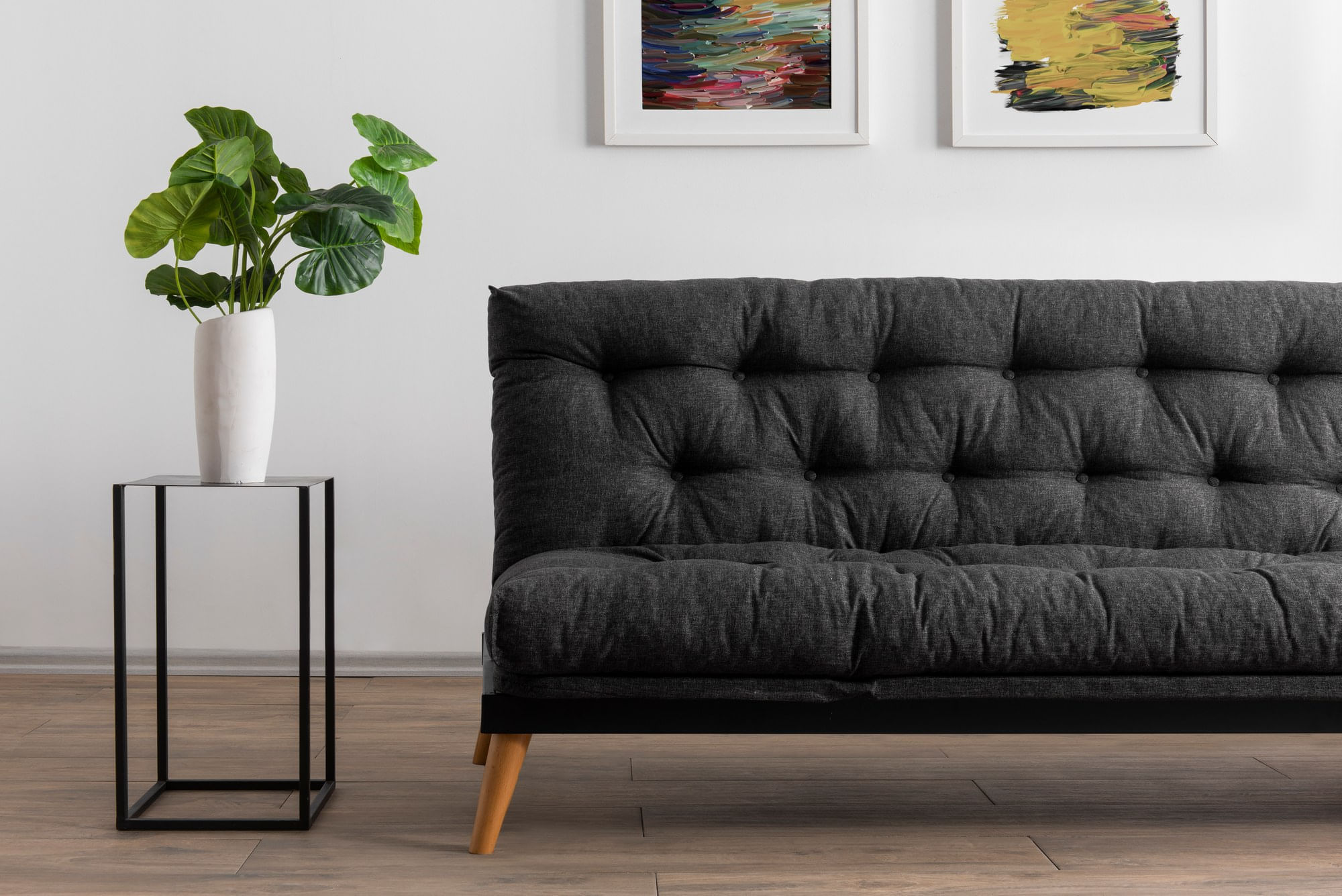 Canapea extensibila 3 locuri, Atelier Del Sofa, stofa in, gri inchis, 185x82x92 cm — imaginea 5