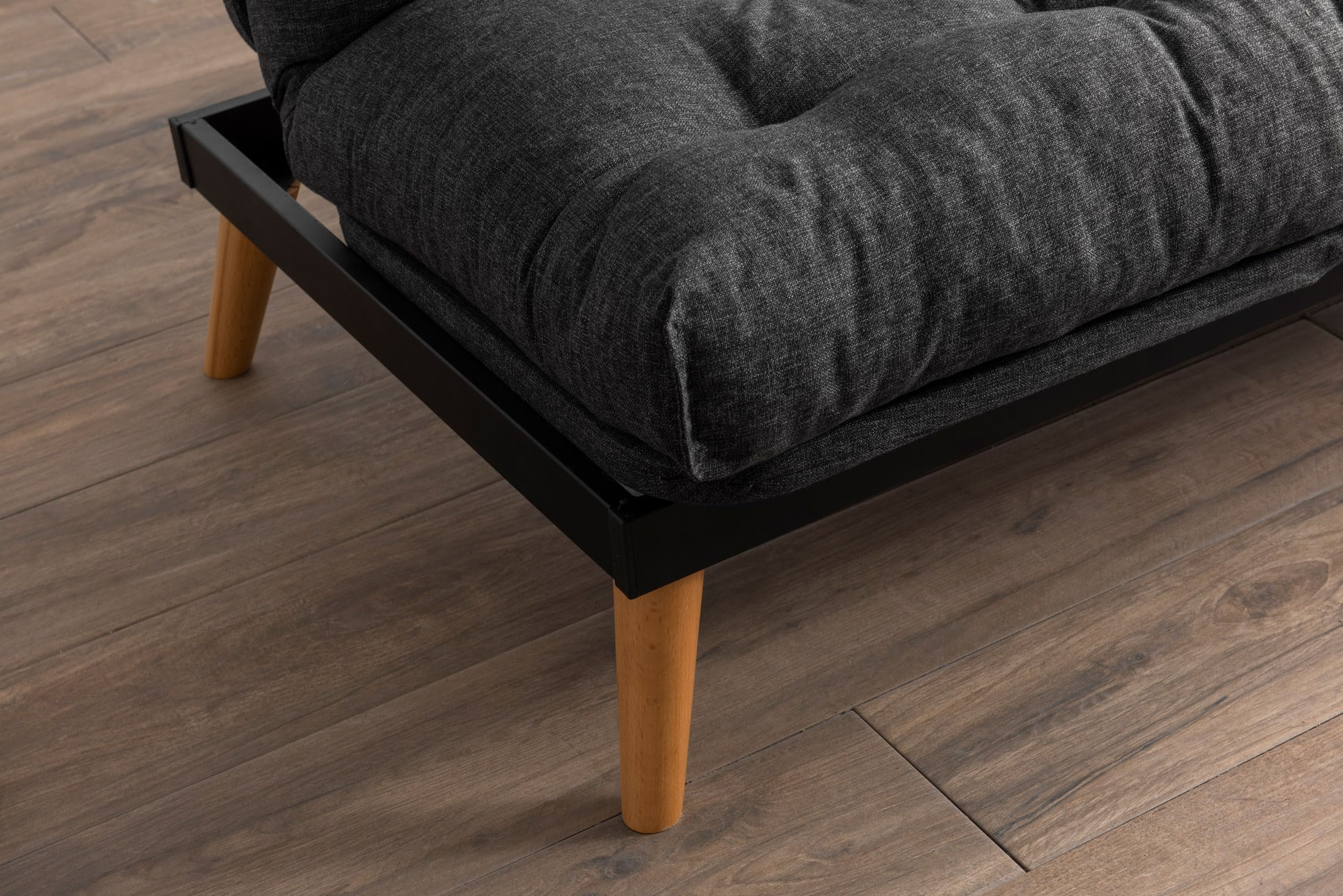Canapea extensibila 3 locuri, Atelier Del Sofa, stofa in, gri inchis, 185x82x92 cm — imaginea 6