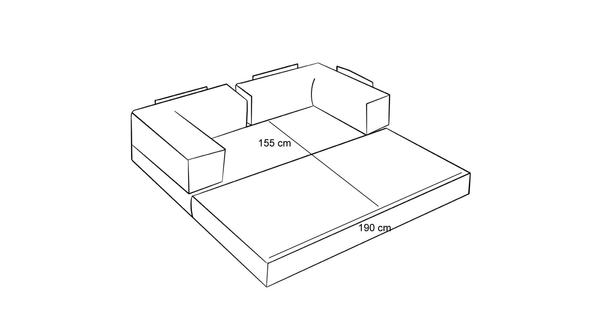 Canapea 3 locuri, Atelier Del Sofa, chenille, antracit, 190x75x95 cm — imaginea 2