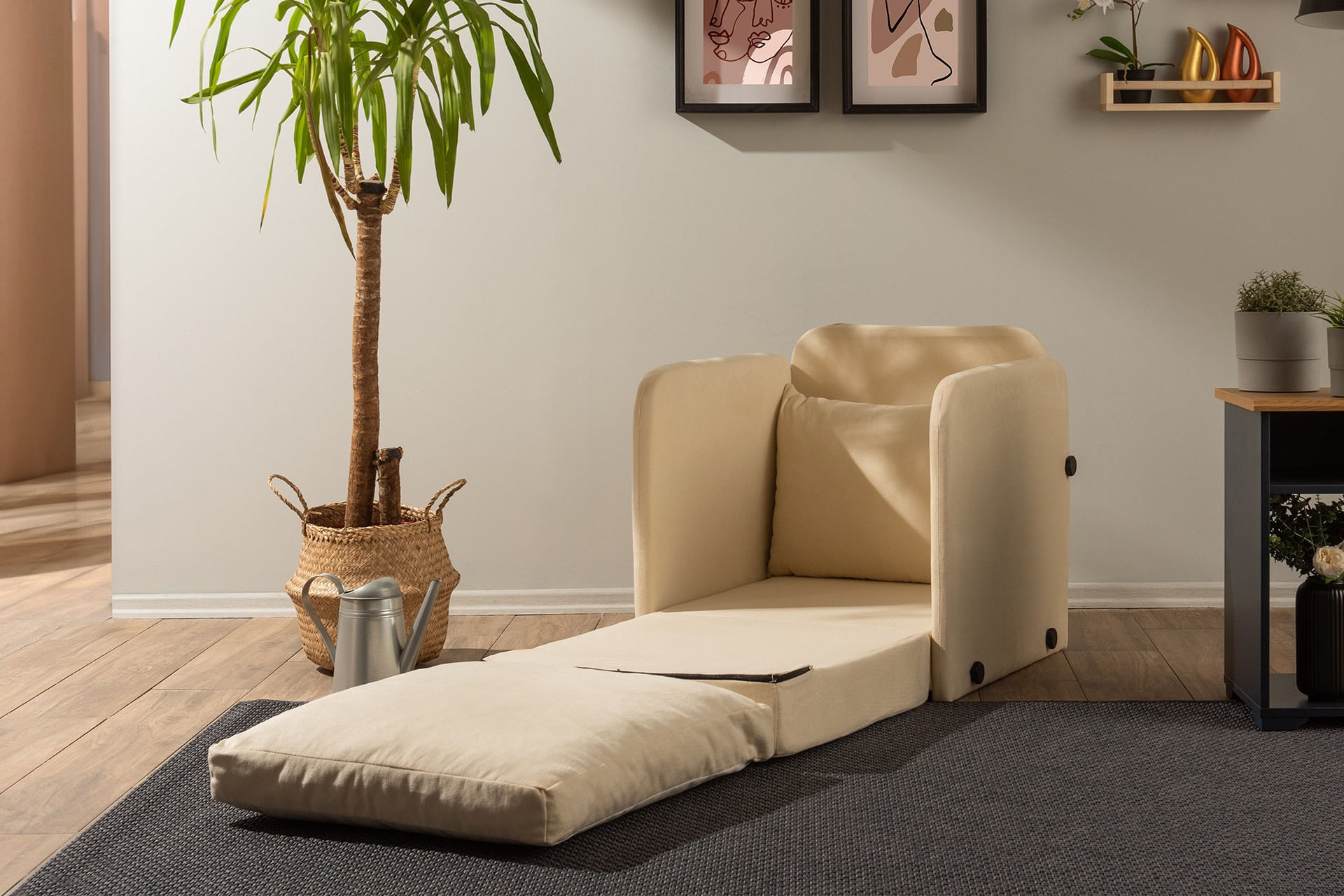 Canapea extensibila, Atelier Del Sofa, textil, crem, 68x70x66 cm — imaginea 6